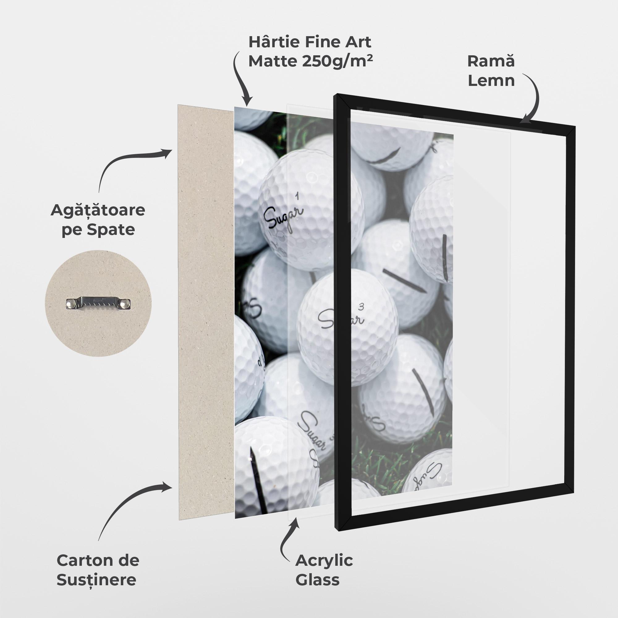Poster Înrămat Sugar Golf Balls mockup 1