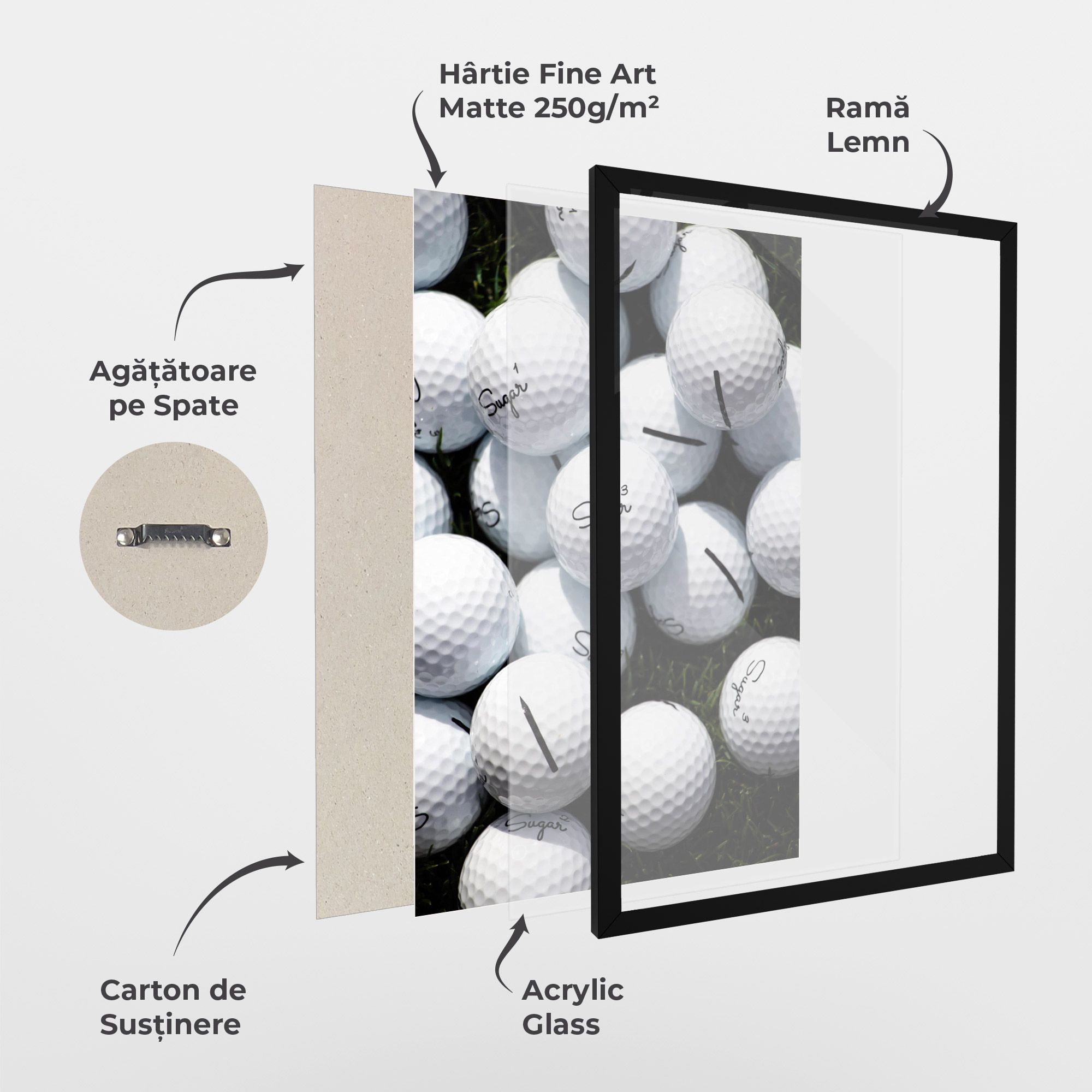 White Sugar Golf Balls mockup 1