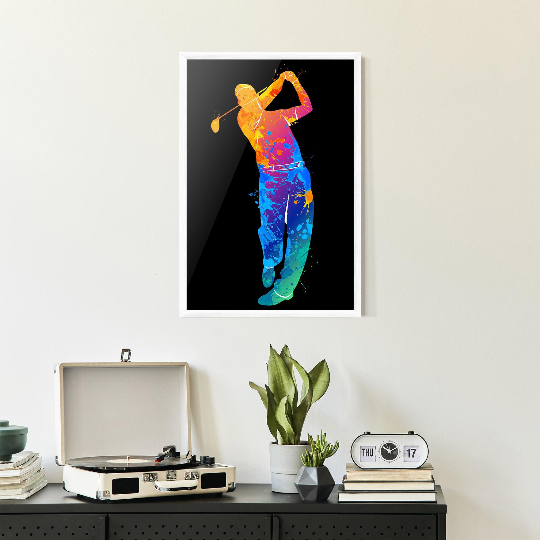 Poster Înrămat Golf Color Art mockup 2