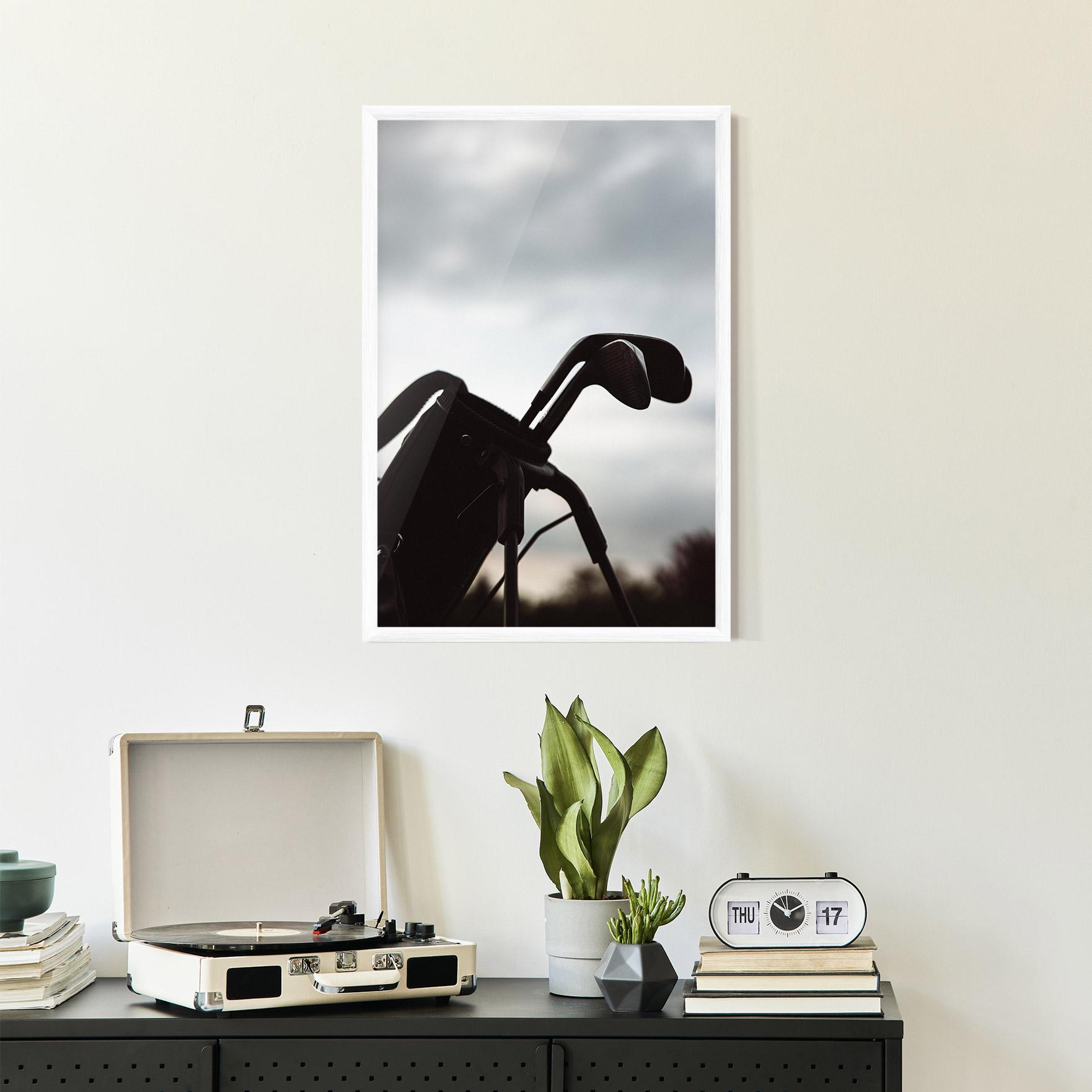 Poster Înrămat Golf Set Shilouette mockup 2