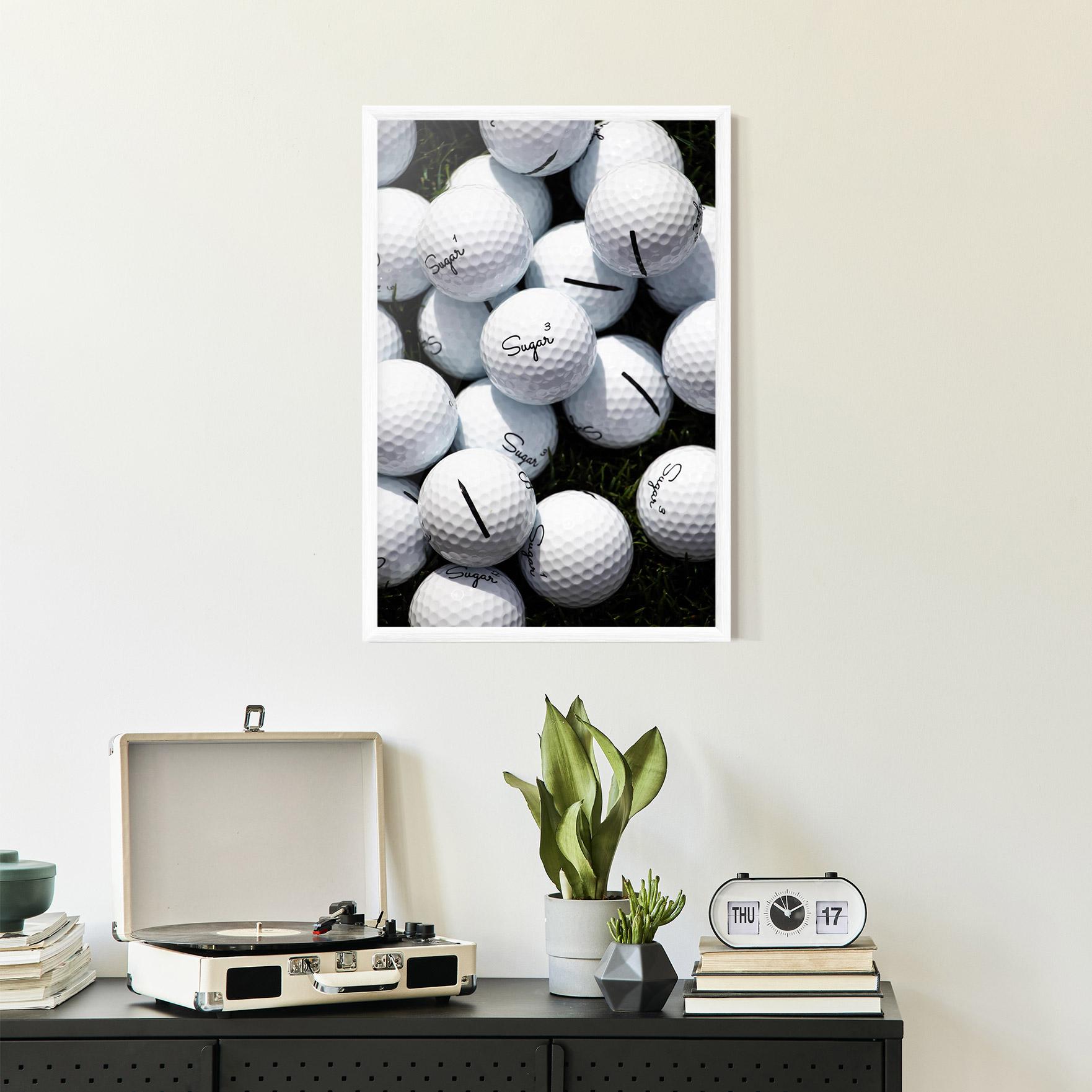 Poster Înrămat White Sugar Golf Balls mockup 2