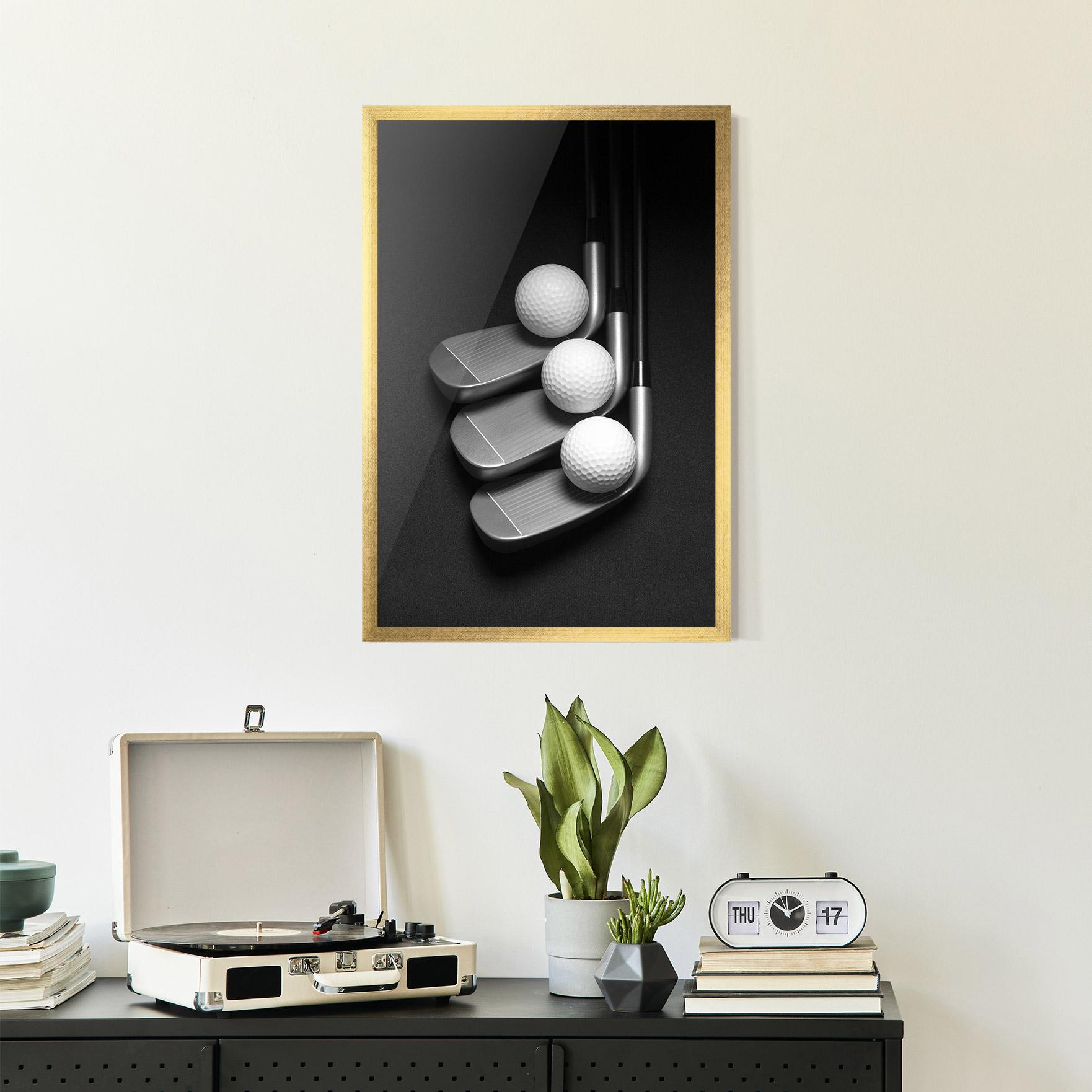 Poster Înrămat 3 Golf Balls mockup 2