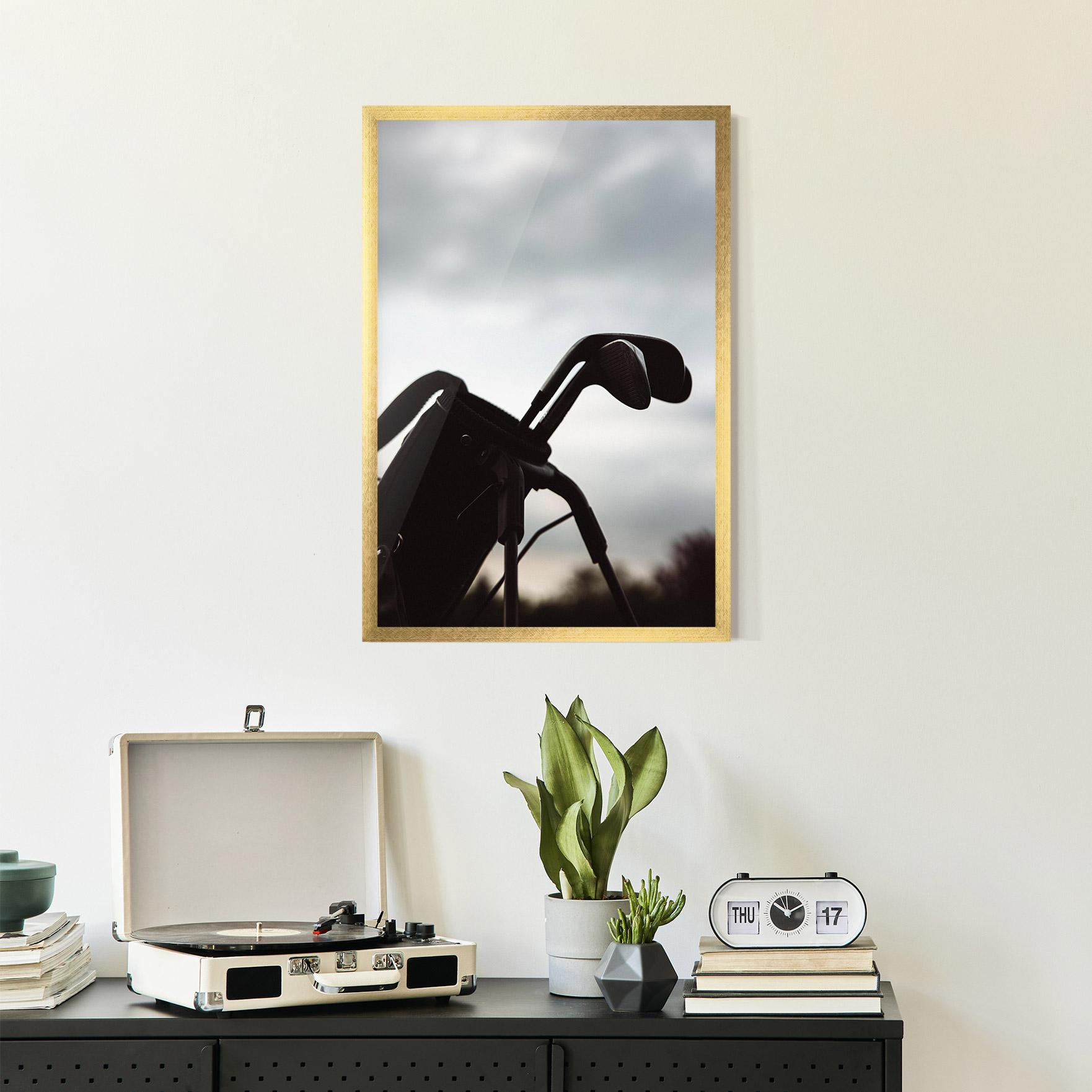 Poster Înrămat Golf Set Shilouette mockup 2