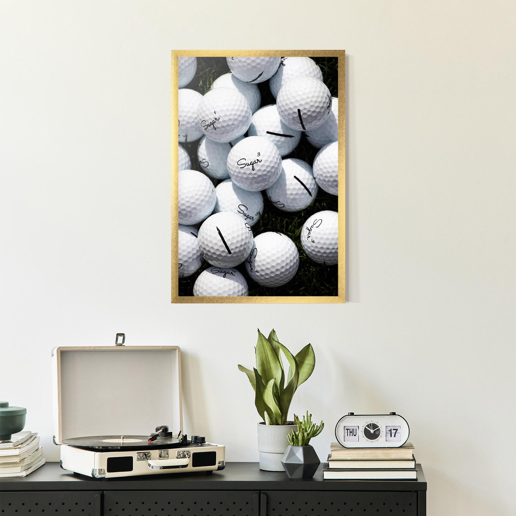 Poster Înrămat White Sugar Golf Balls mockup 2