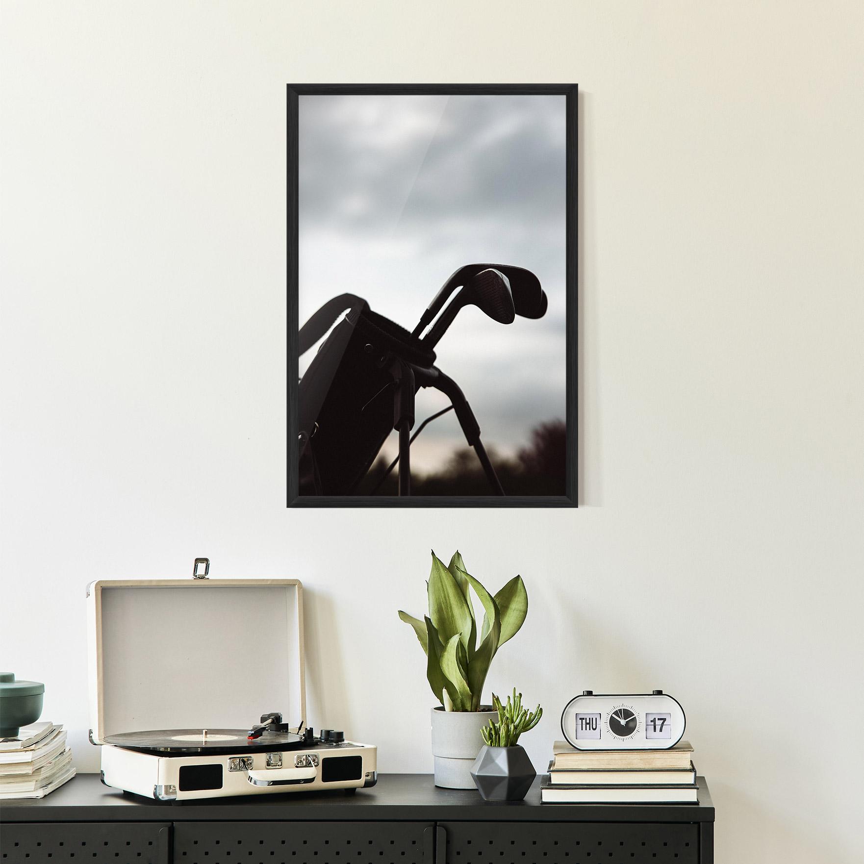 Poster Înrămat Golf Set Shilouette mockup 2