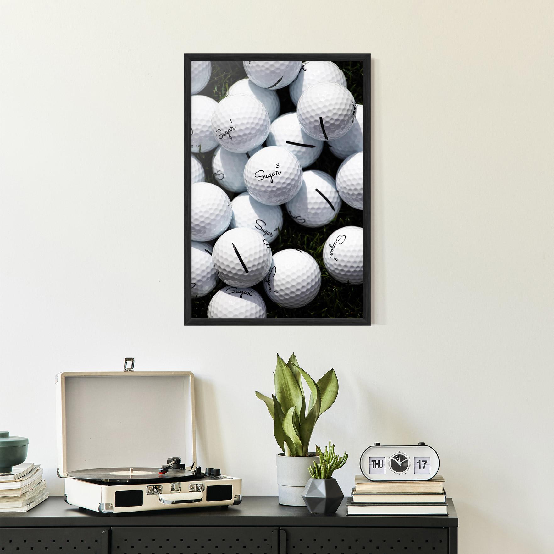 Poster Înrămat White Sugar Golf Balls mockup 2