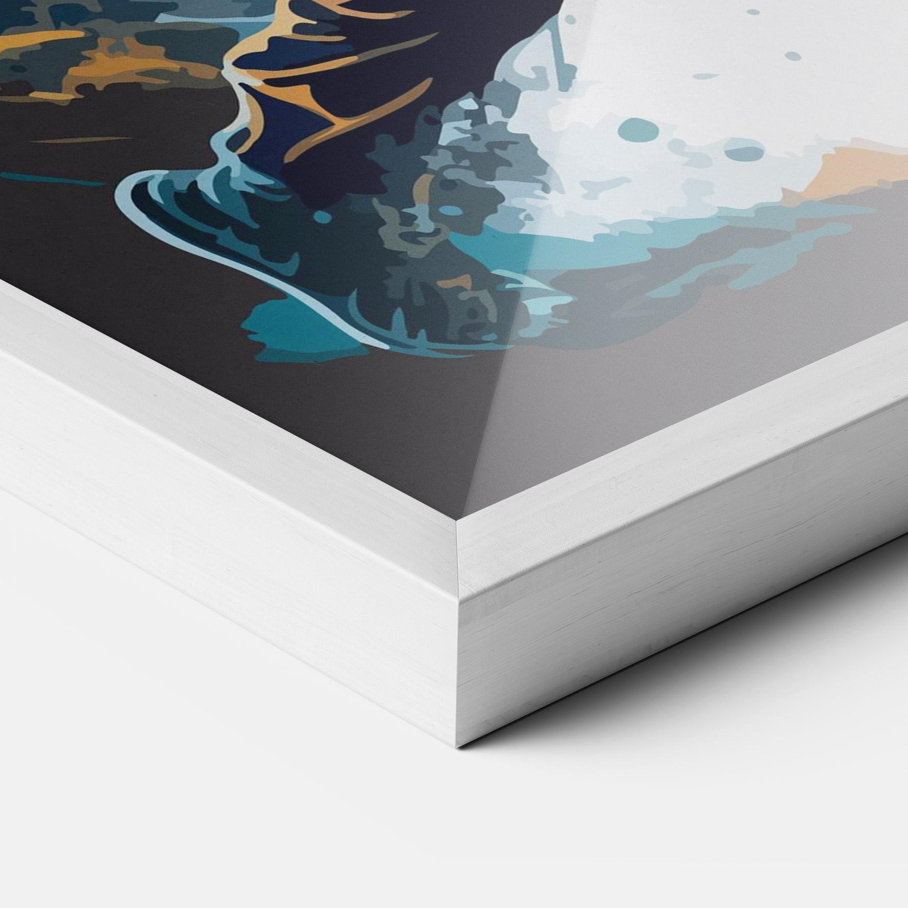 Poster Înrămat Golf On Grey mockup 3