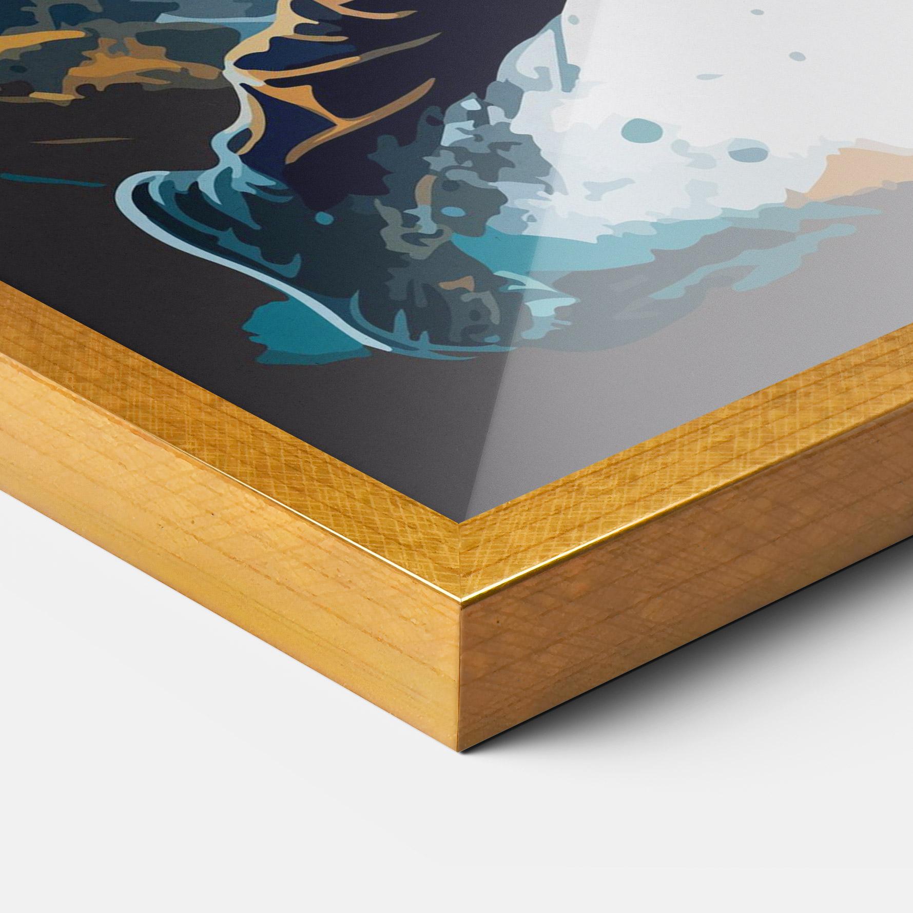 Poster Înrămat Golf On Grey mockup 3