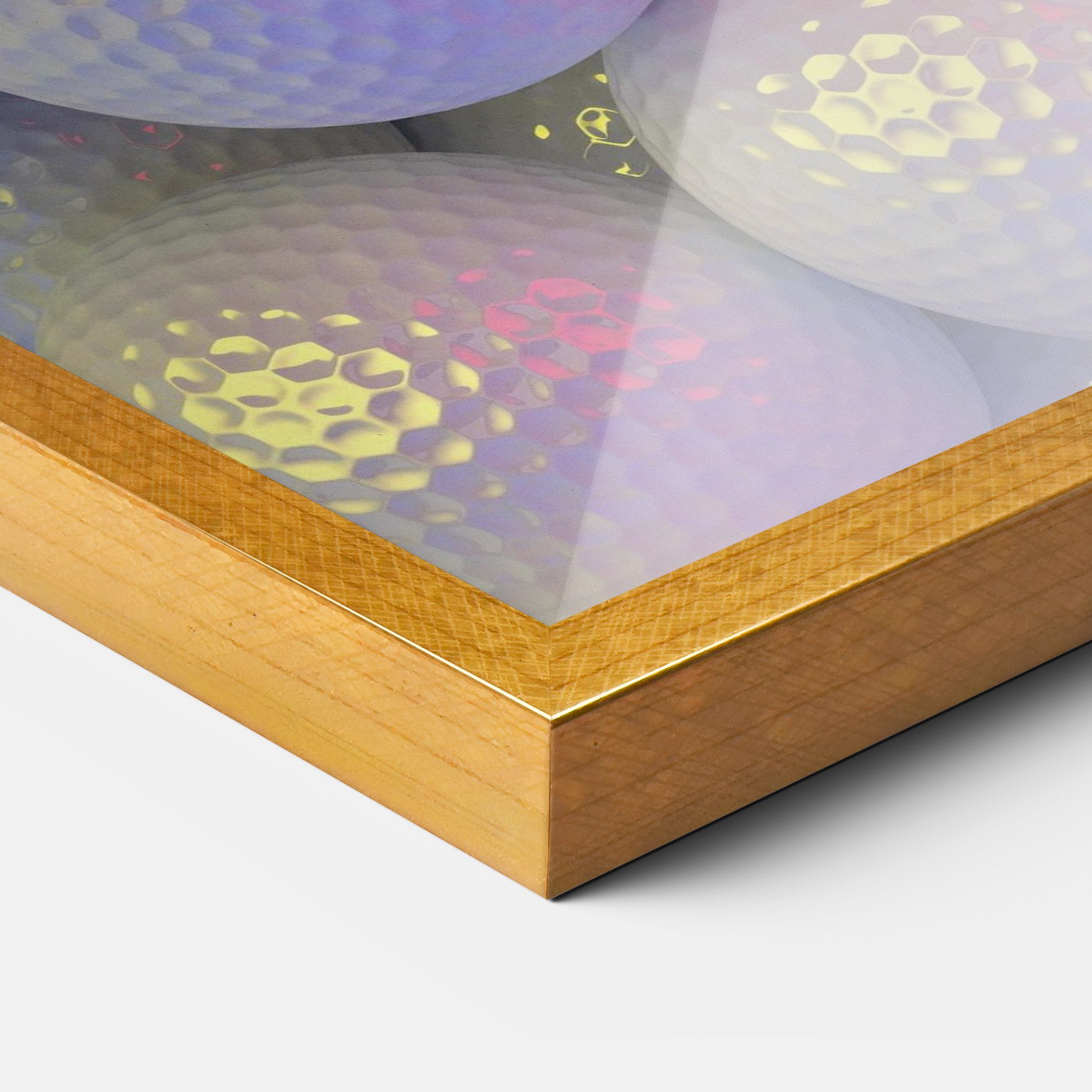 Purple Light Golf Ball mockup 3