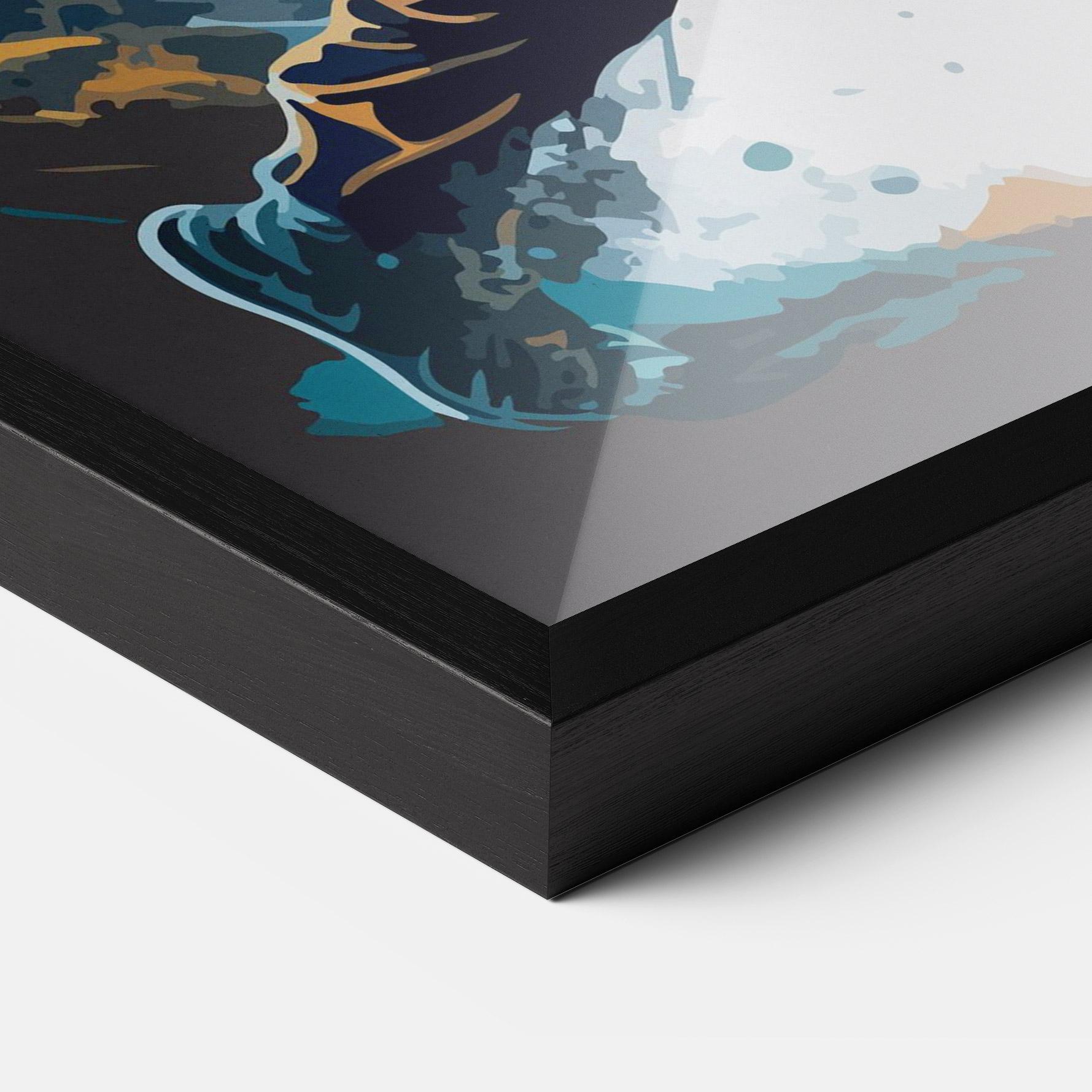 Poster Înrămat Golf On Grey mockup 3