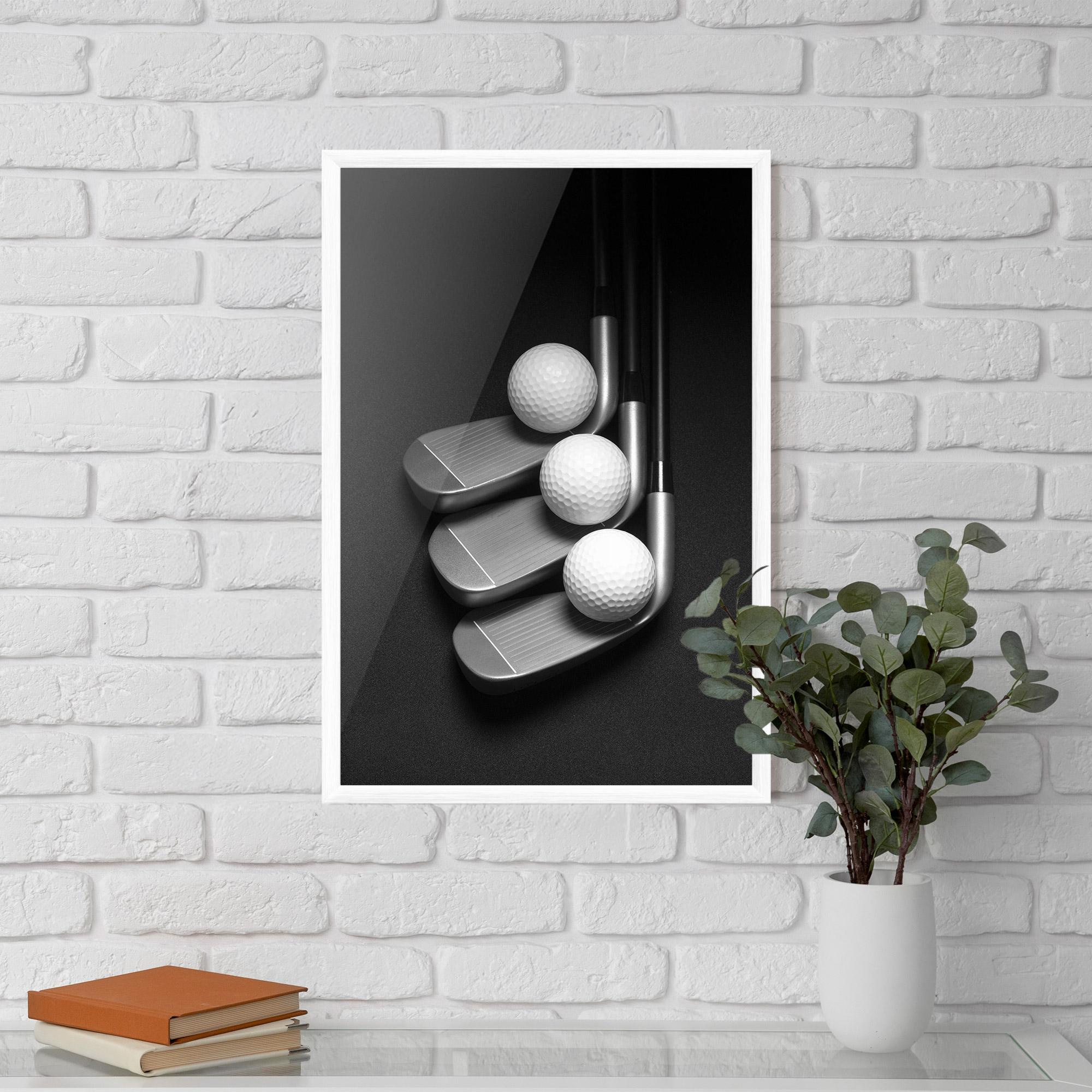 Poster Înrămat 3 Golf Balls mockup 5
