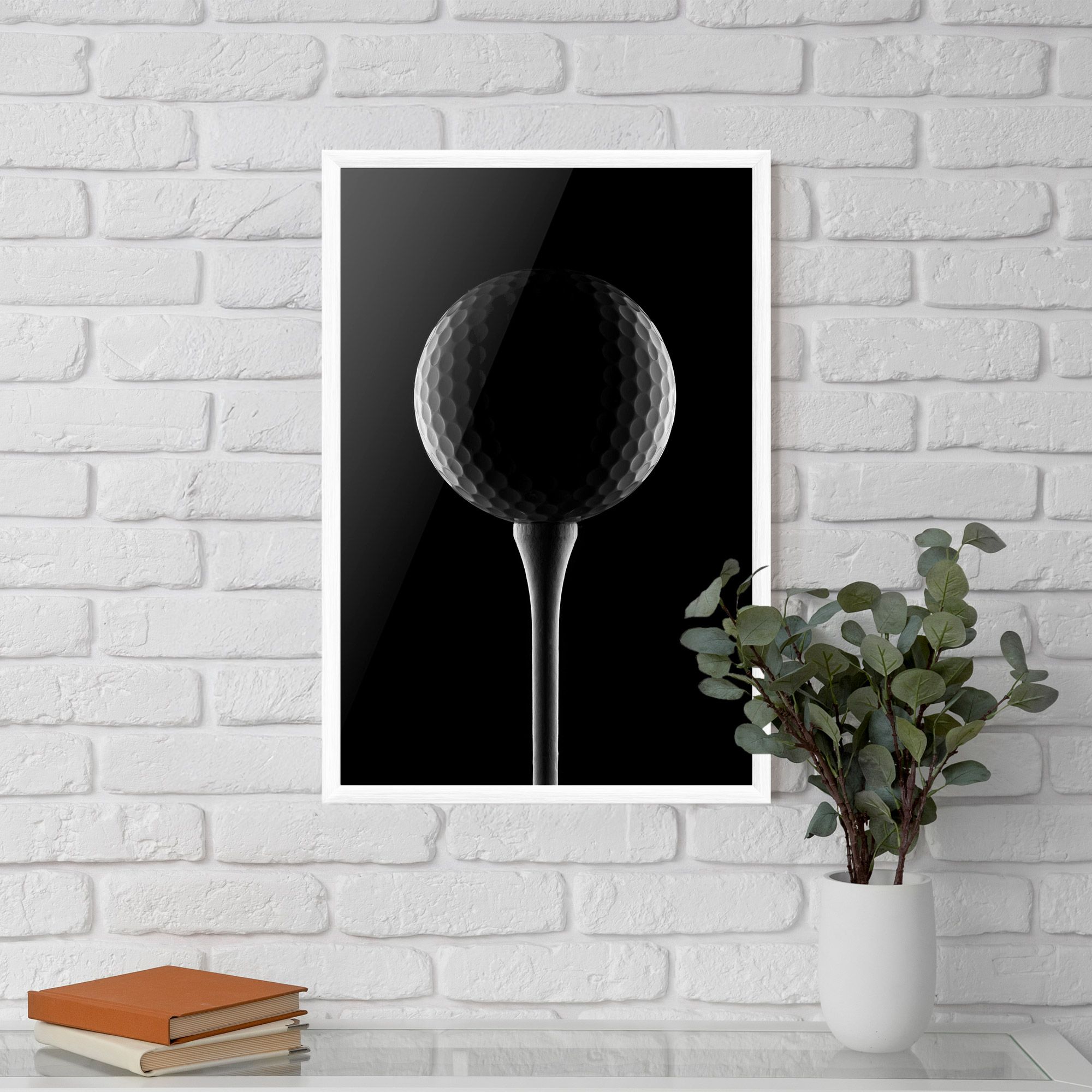 Golf Ball Black mockup 5