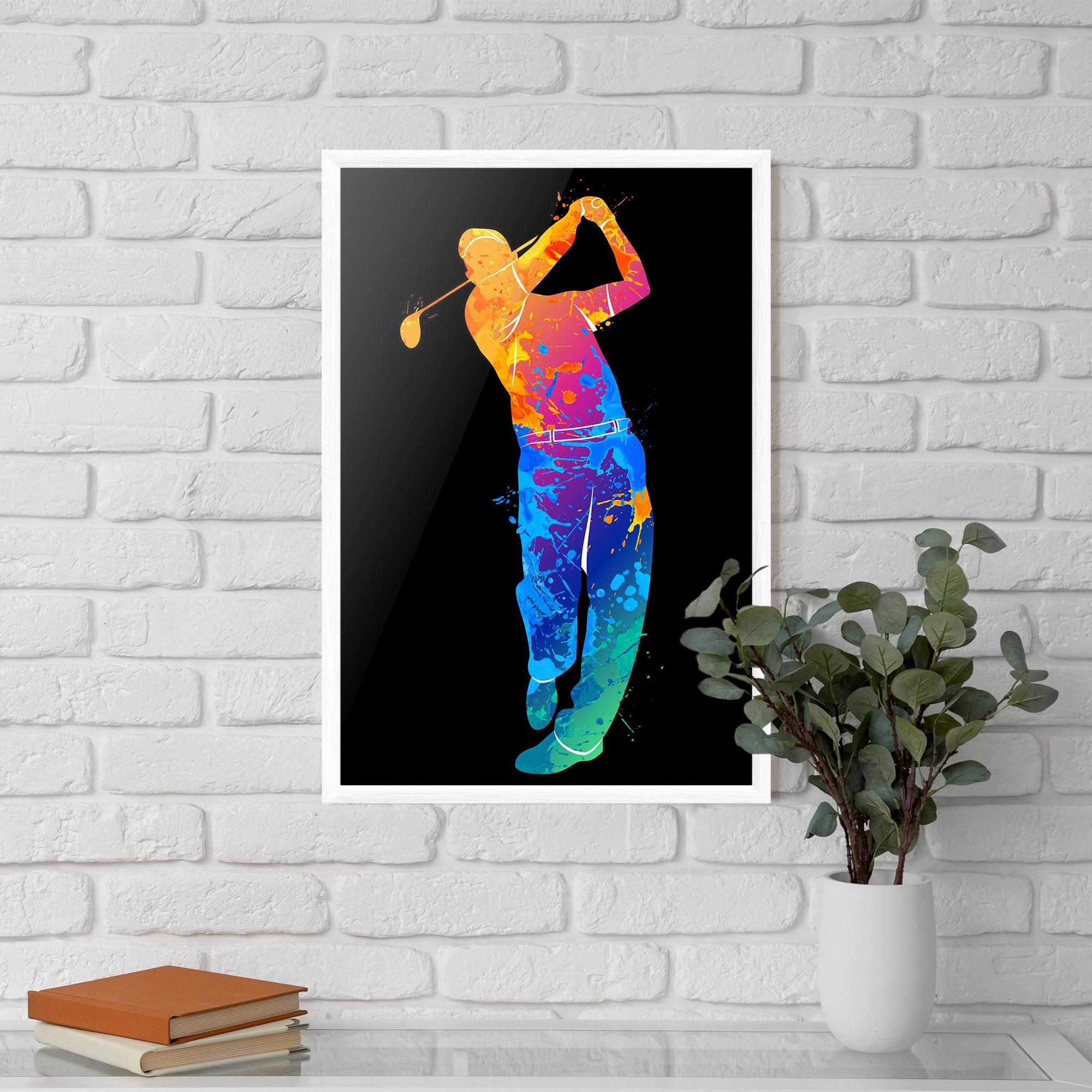 Poster Înrămat Golf Color Art mockup 5