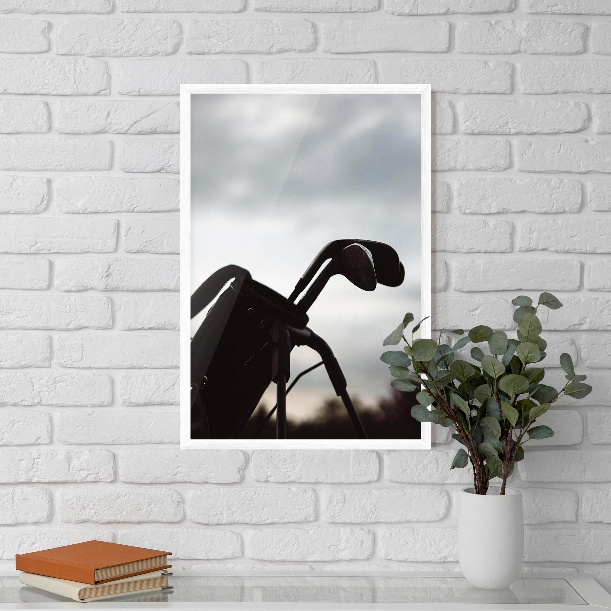 Poster Înrămat Golf Set Shilouette mockup 5