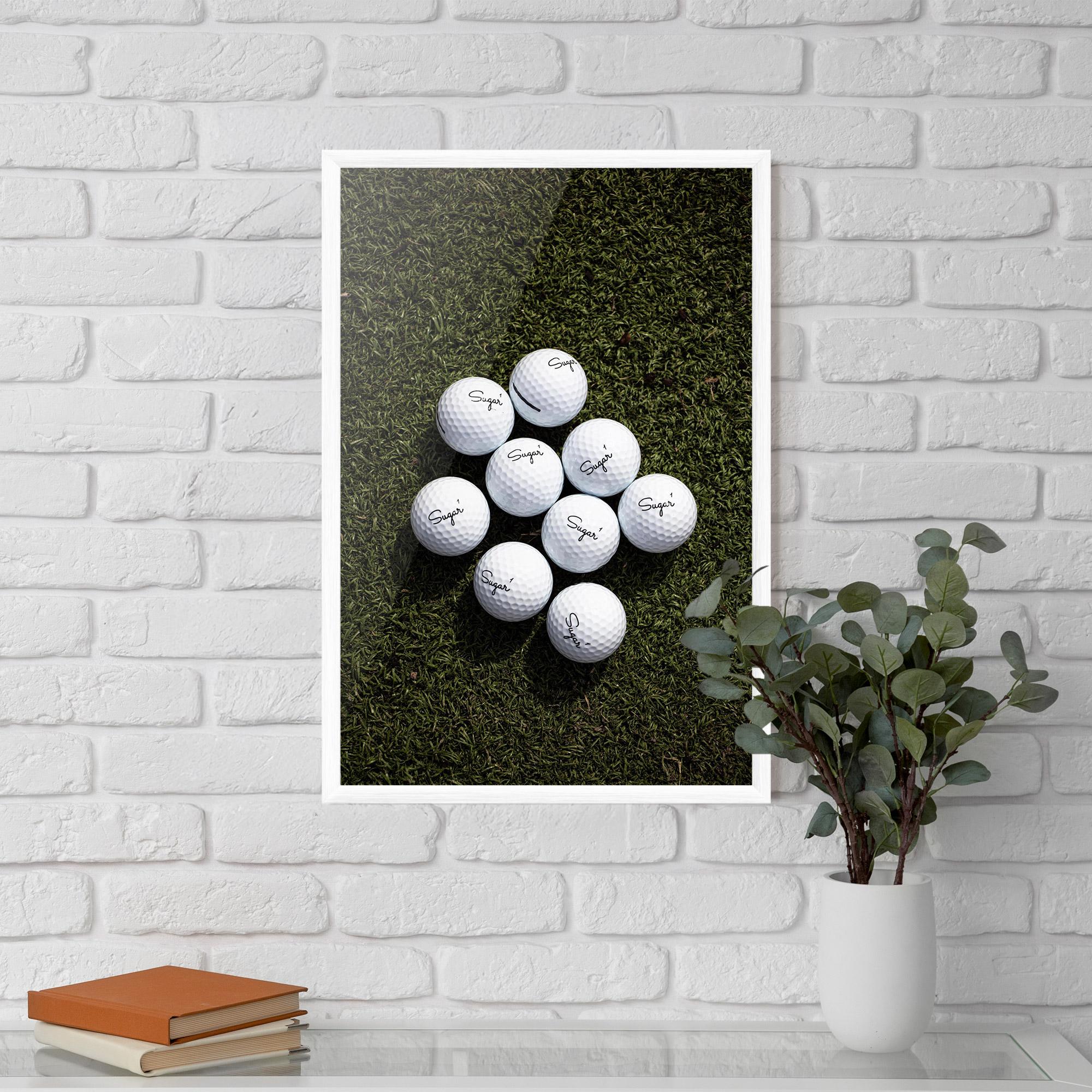 Poster Înrămat Sugar 1 Golf Balls mockup 5