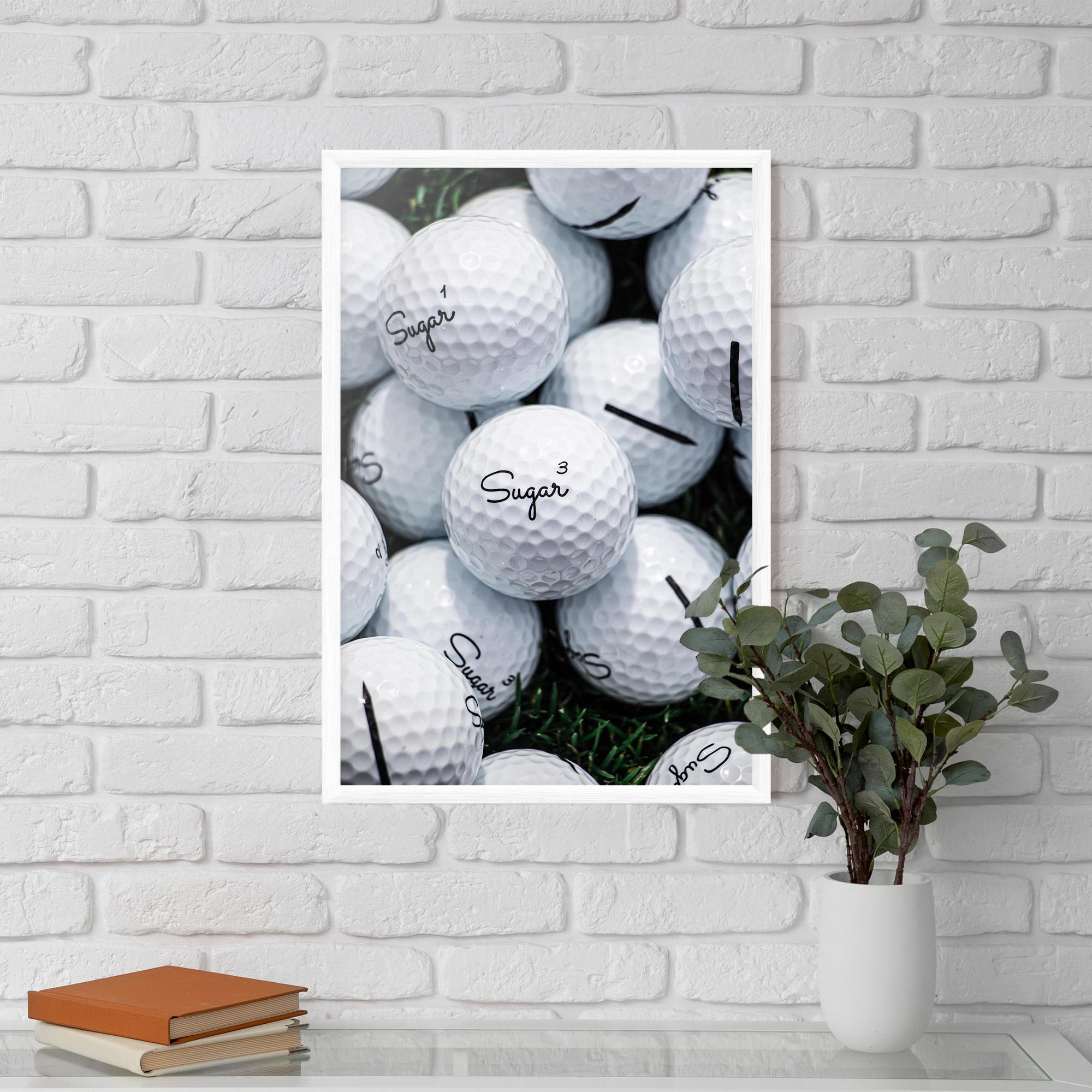 Poster Înrămat Sugar Golf Balls mockup 5