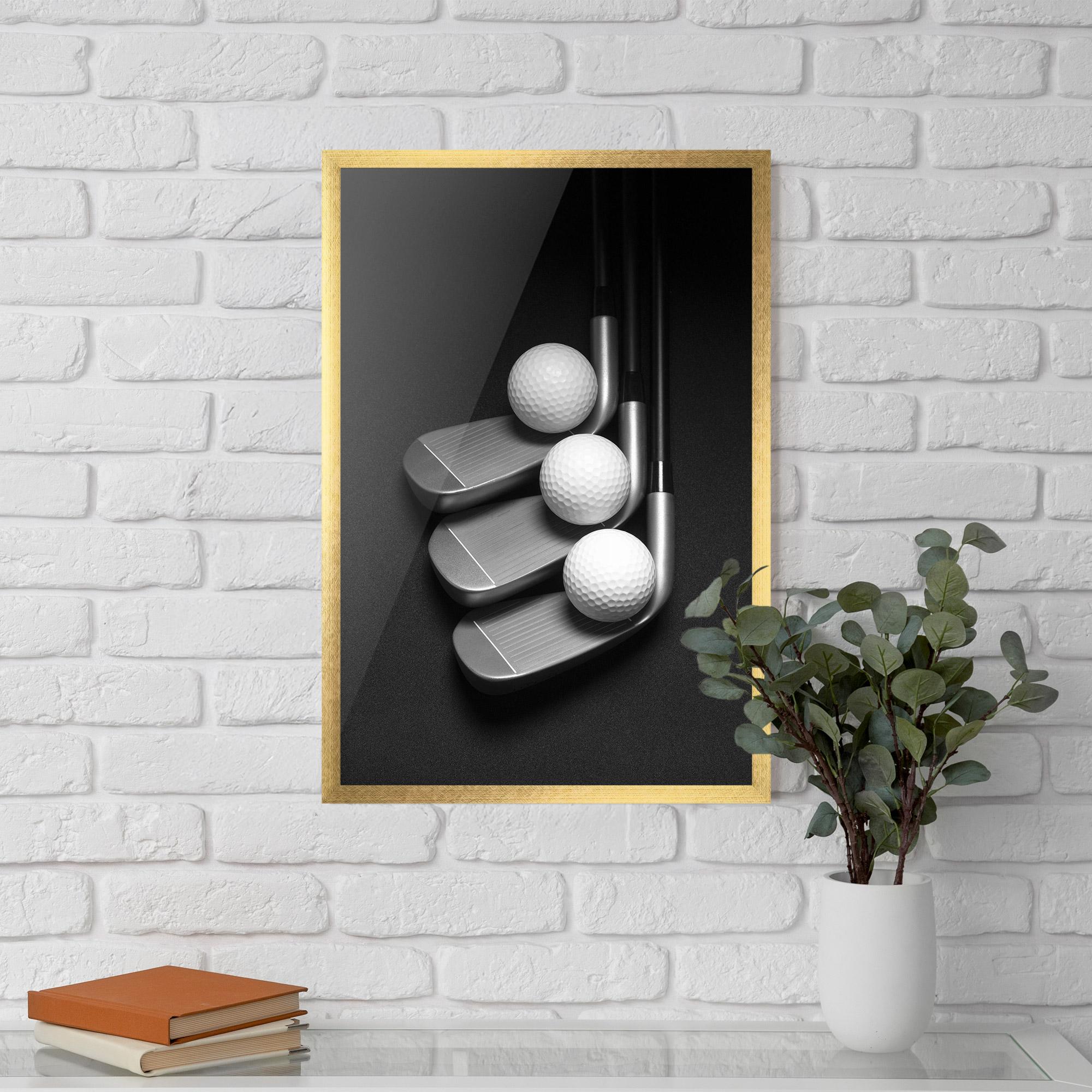 Poster Înrămat 3 Golf Balls mockup 5