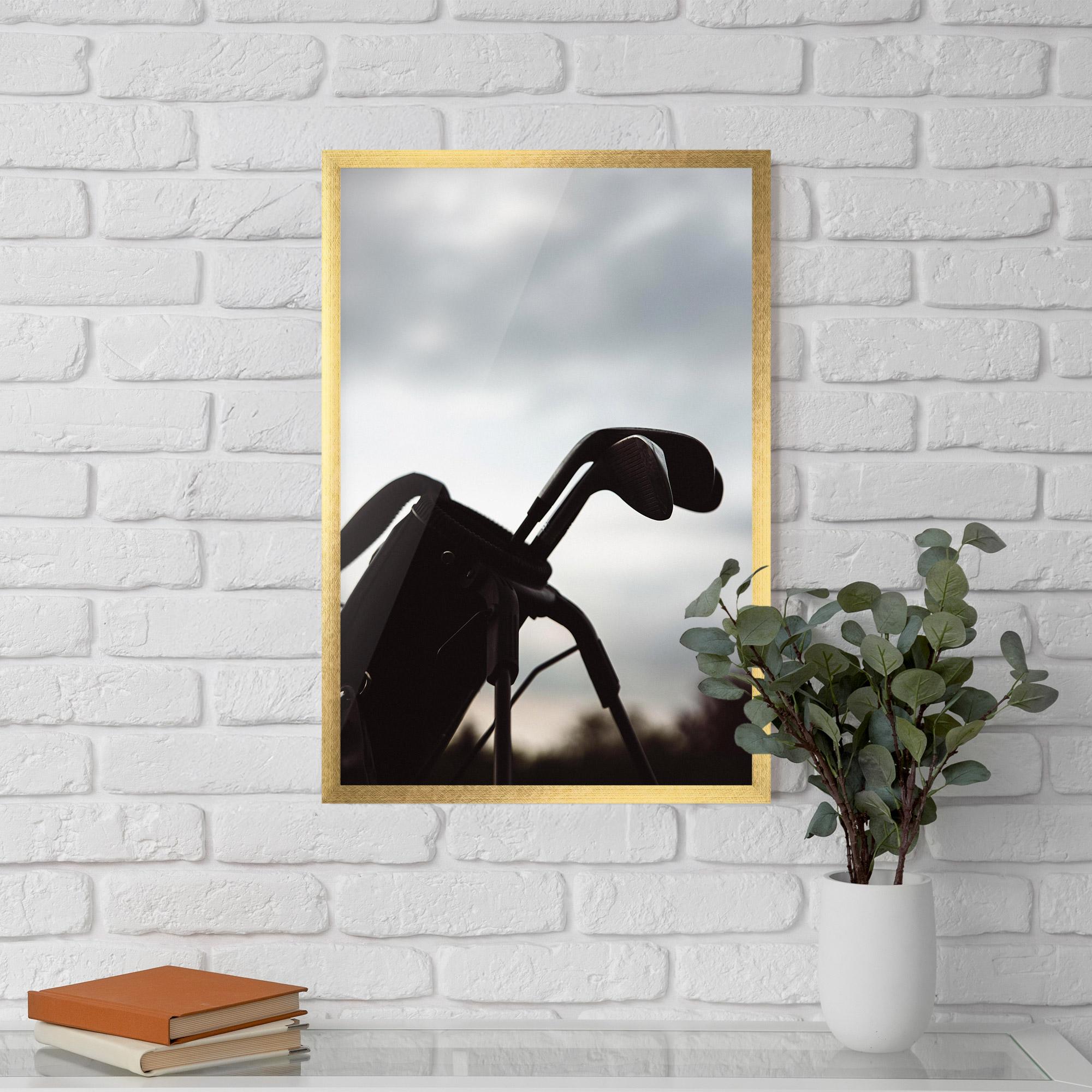 Poster Înrămat Golf Set Shilouette mockup 5