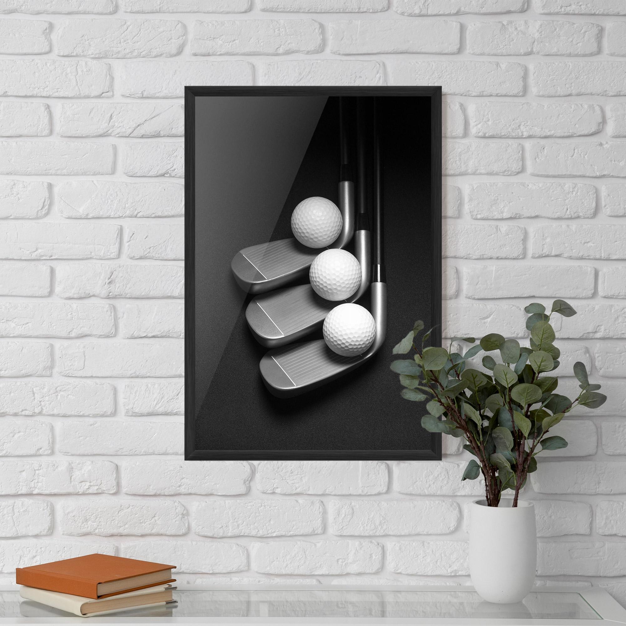 Poster Înrămat 3 Golf Balls mockup 5
