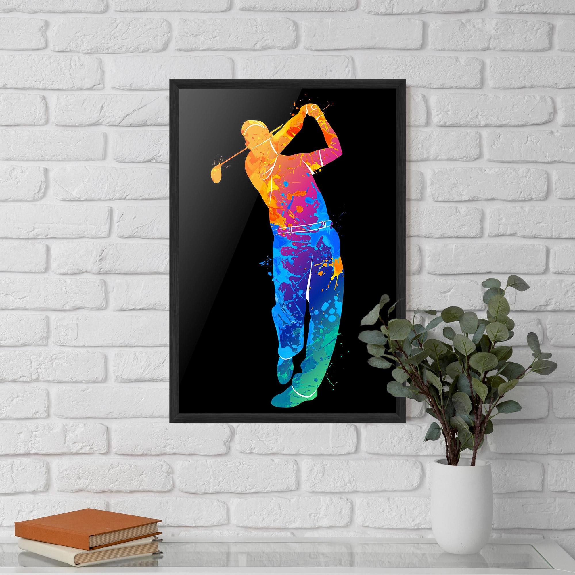 Poster Înrămat Golf Color Art mockup 5