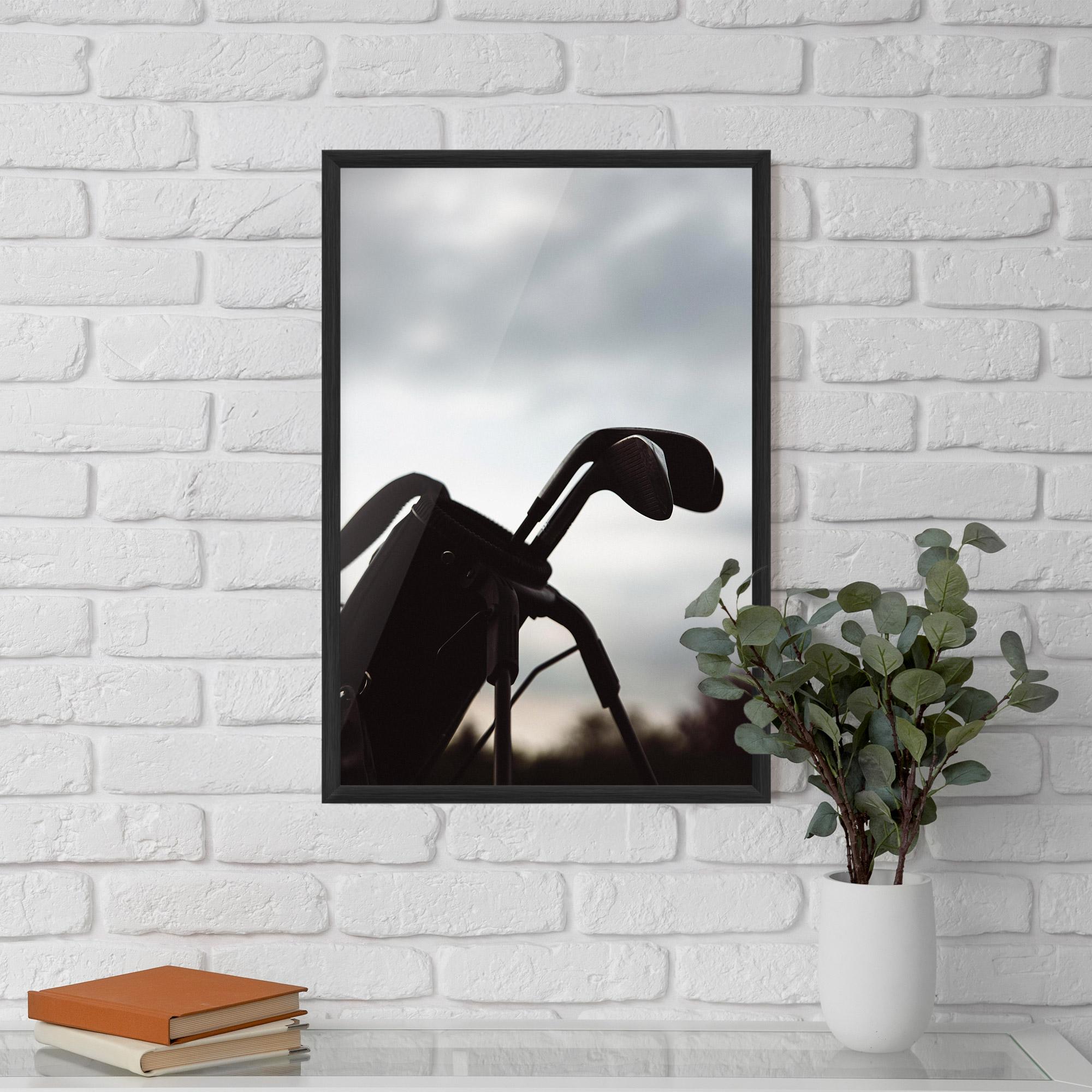 Poster Înrămat Golf Set Shilouette mockup 5