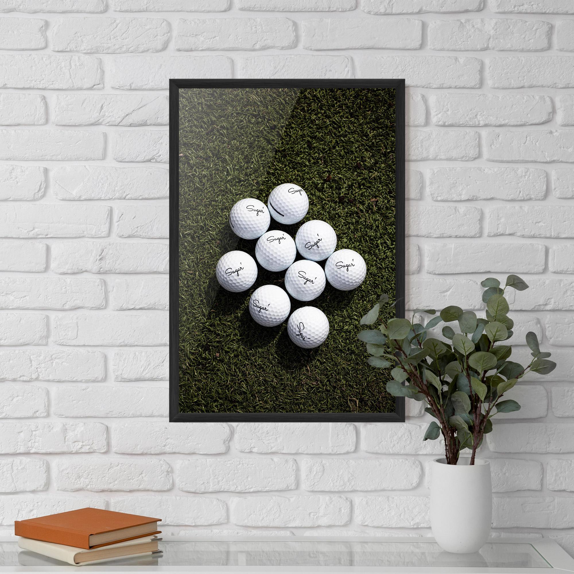 Poster Înrămat Sugar 1 Golf Balls mockup 5