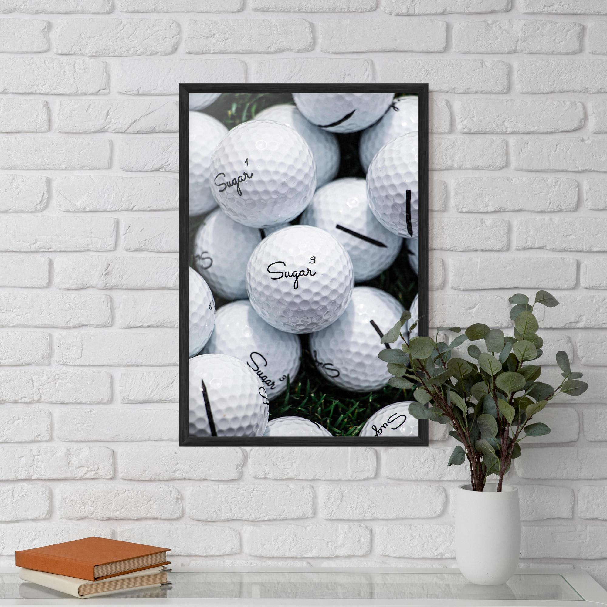 Poster Înrămat Sugar Golf Balls mockup 5