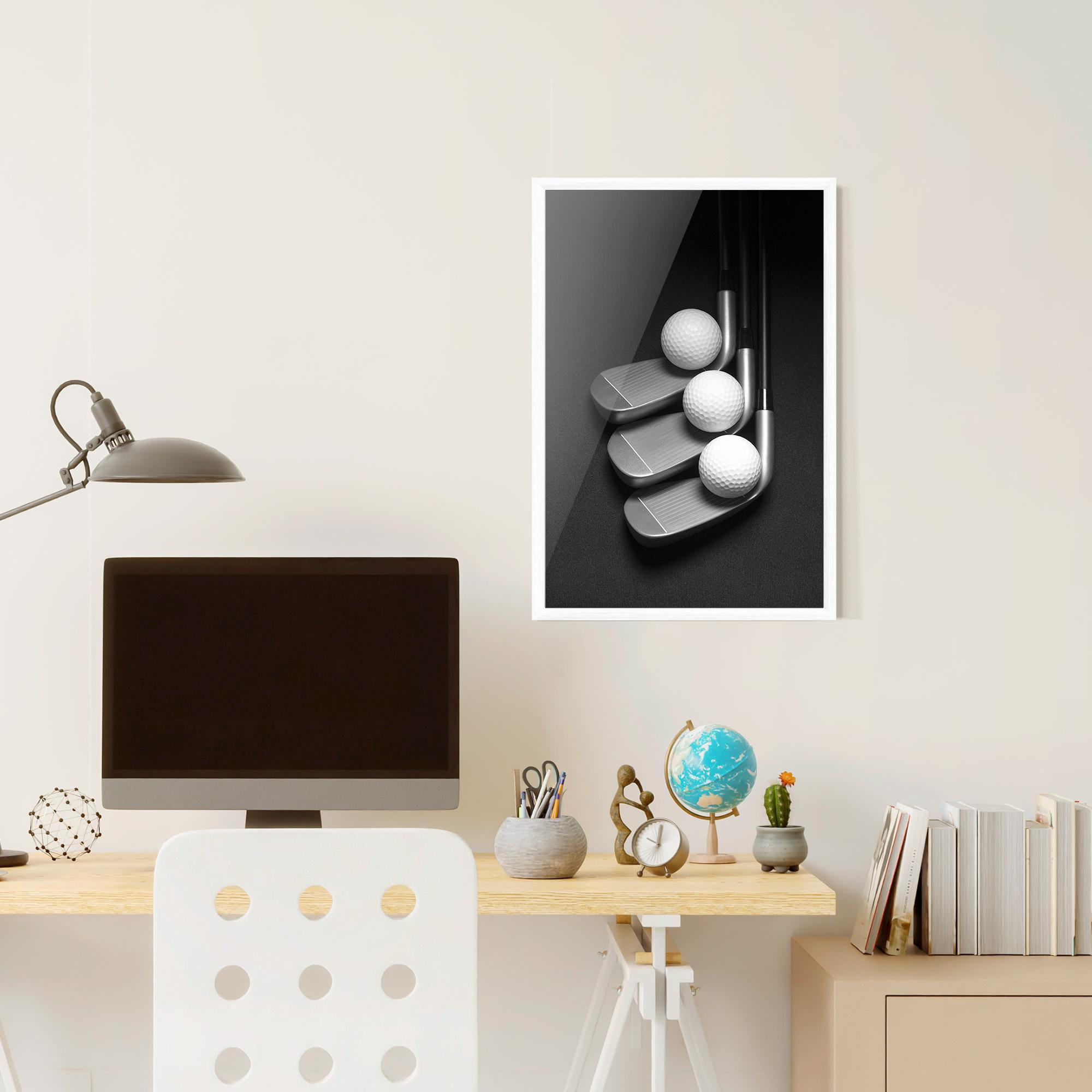 Poster Înrămat 3 Golf Balls mockup 6