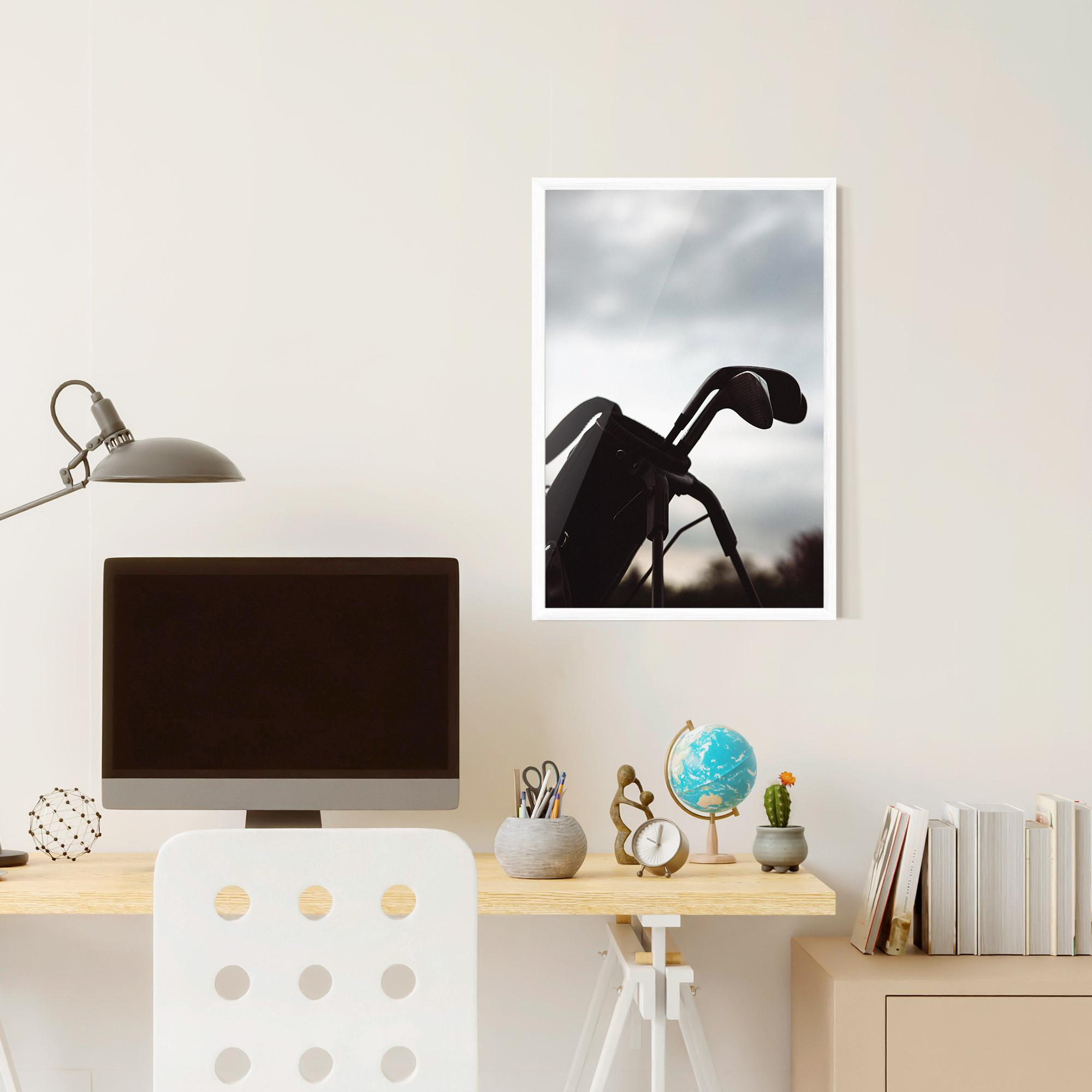 Poster Înrămat Golf Set Shilouette mockup 6