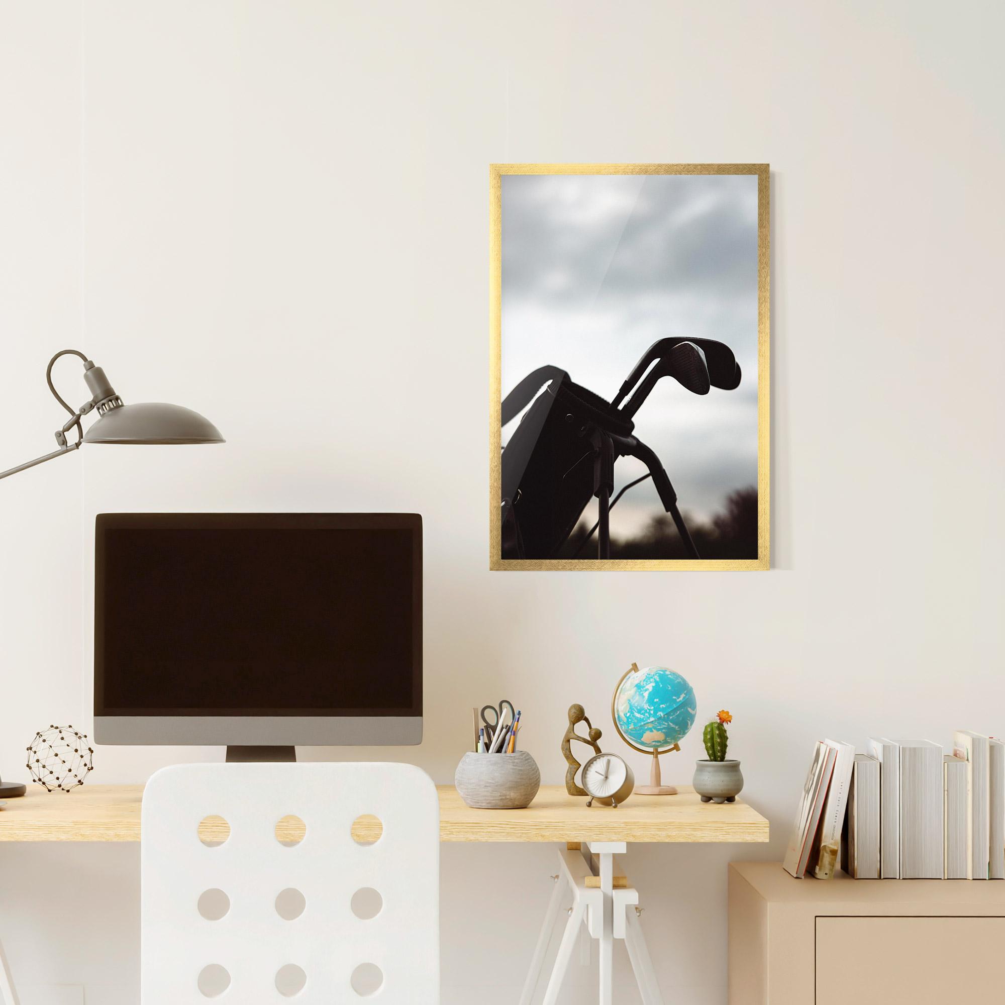 Poster Înrămat Golf Set Shilouette mockup 6