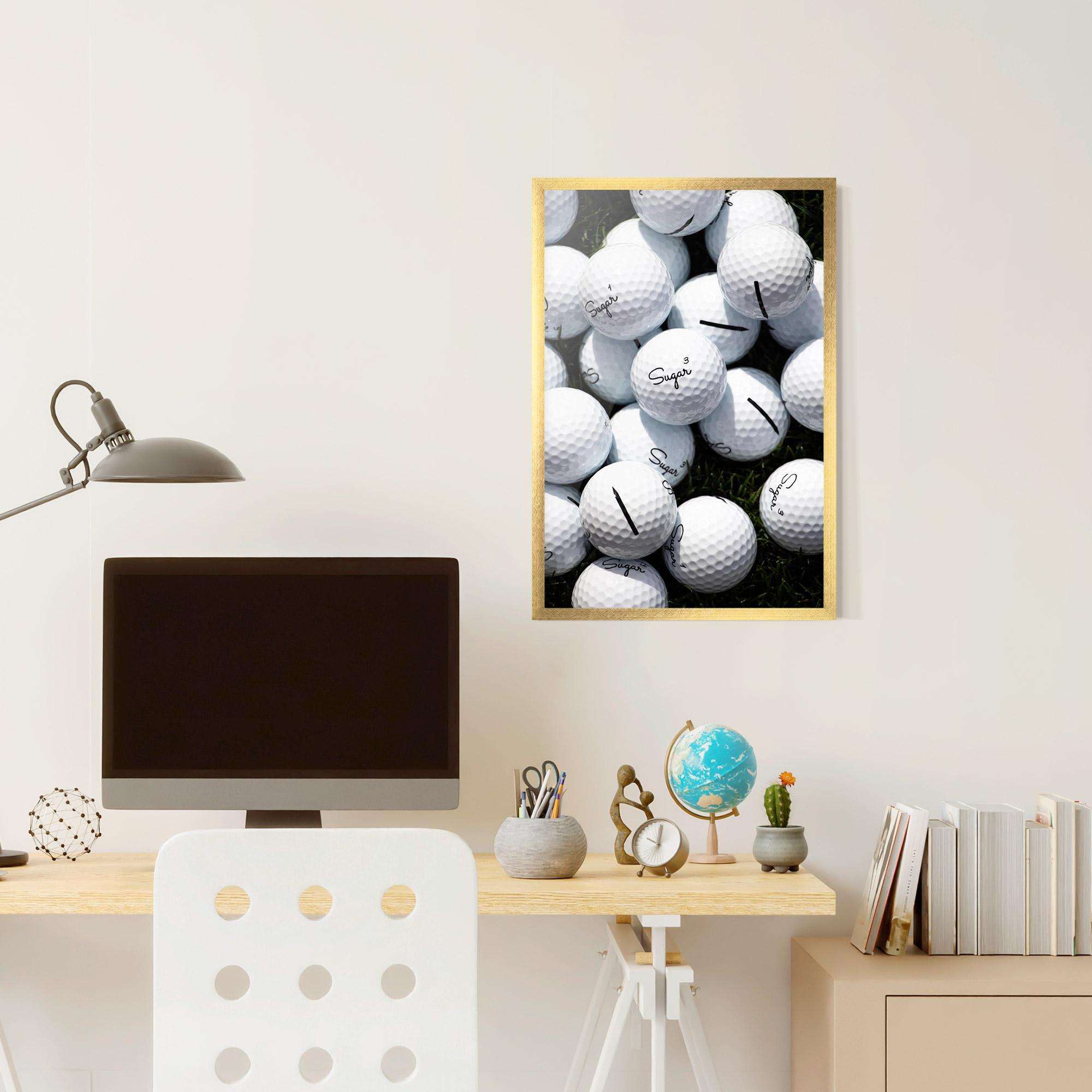 Poster Înrămat White Sugar Golf Balls mockup 6