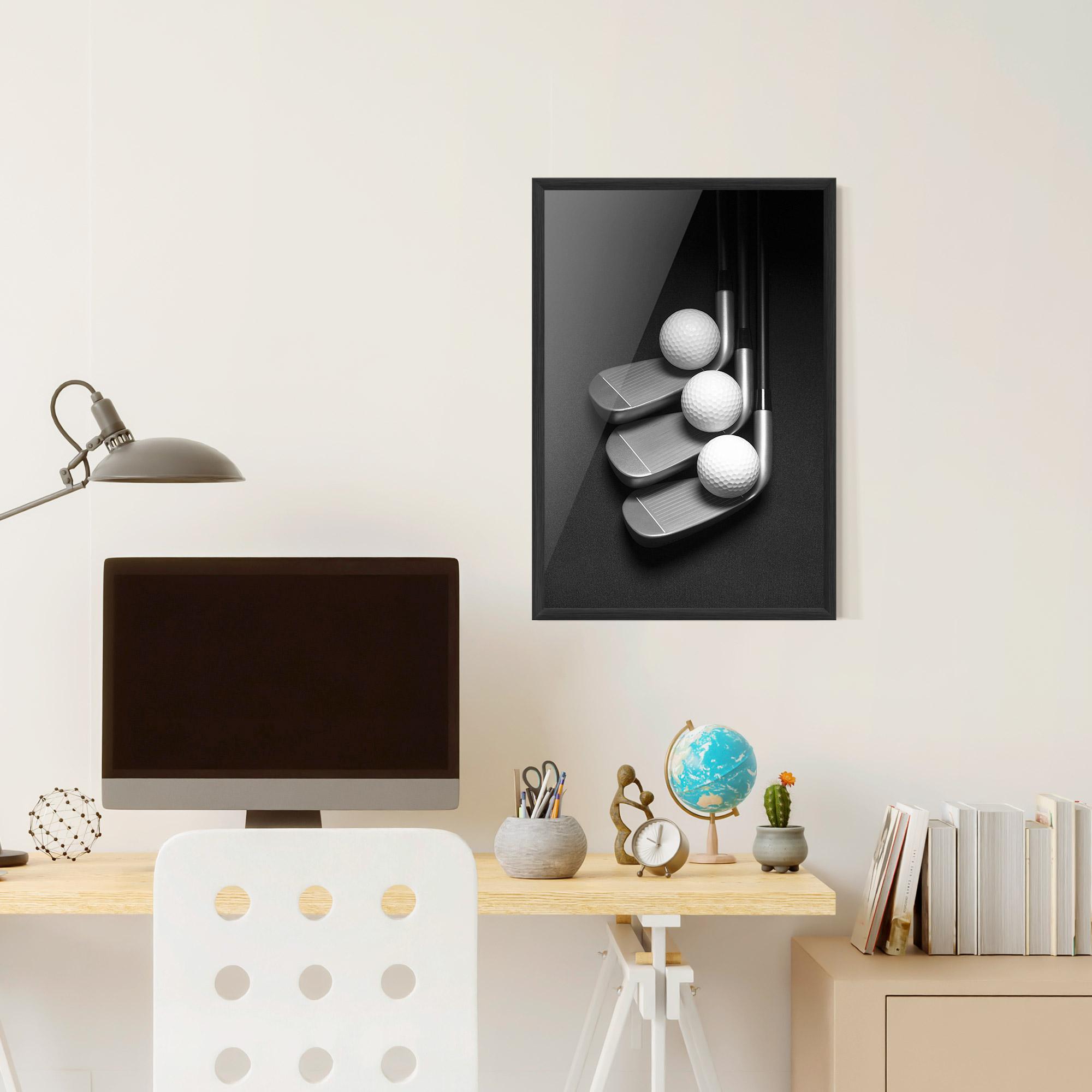 Poster Înrămat 3 Golf Balls mockup 6