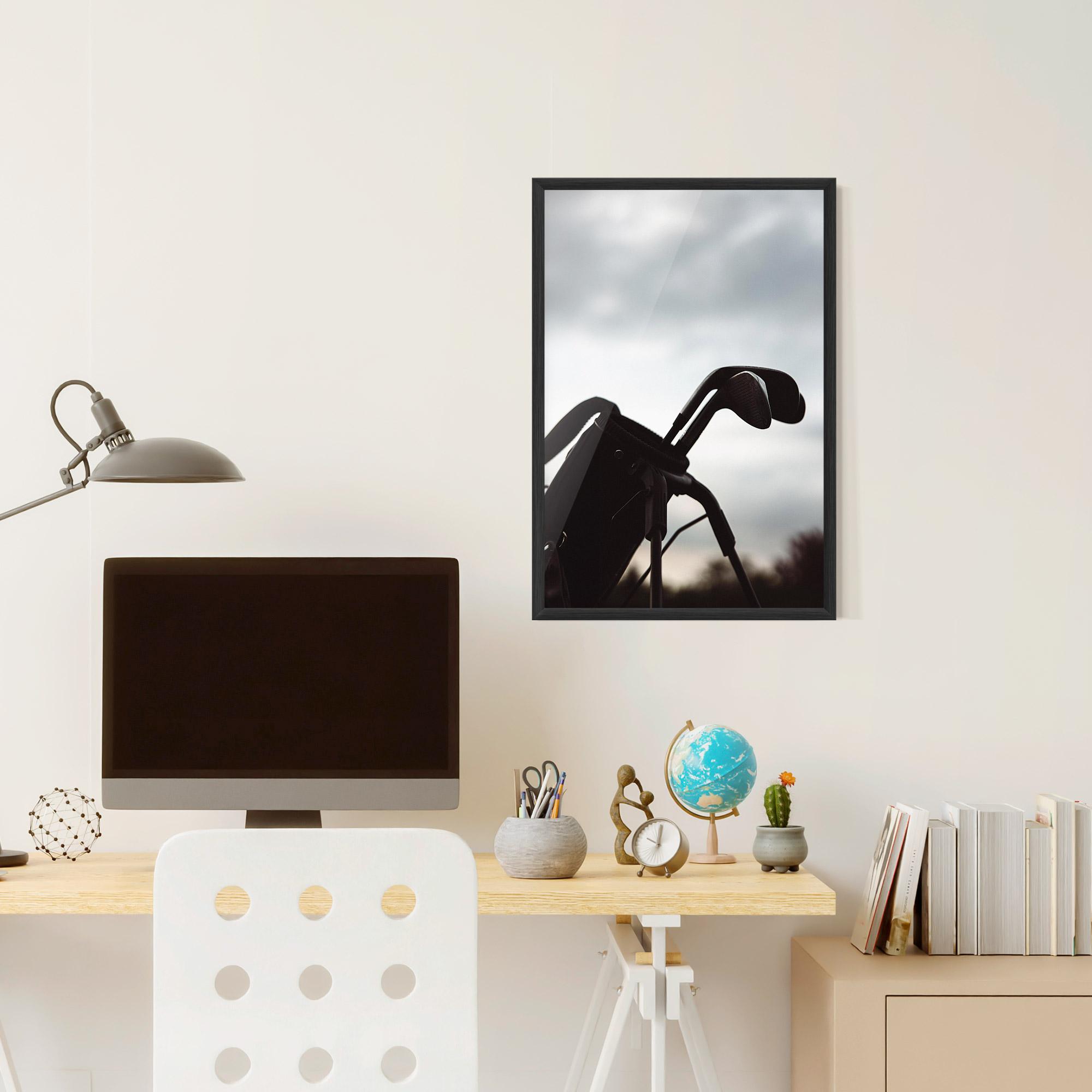 Poster Înrămat Golf Set Shilouette mockup 6