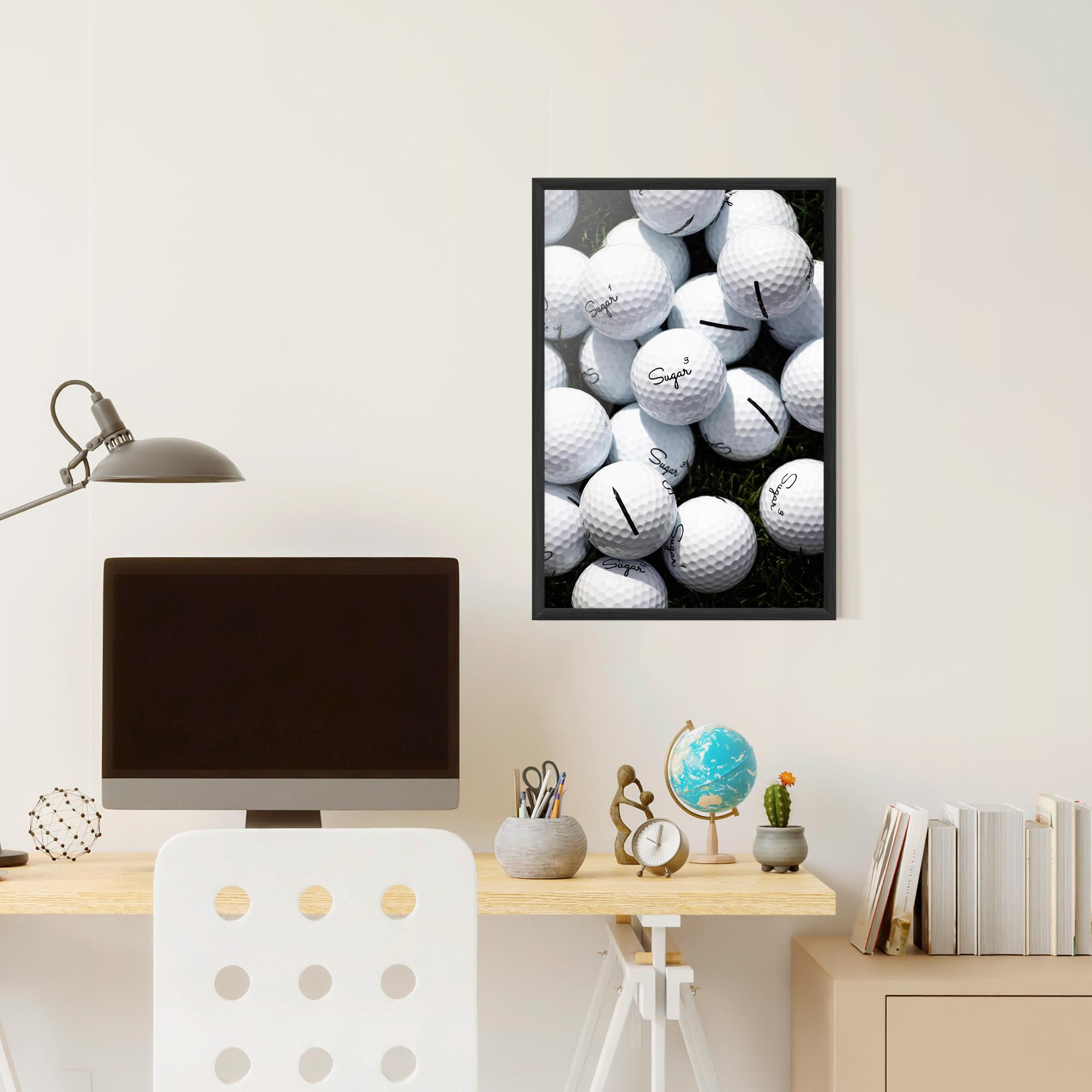 Poster Înrămat White Sugar Golf Balls mockup 6