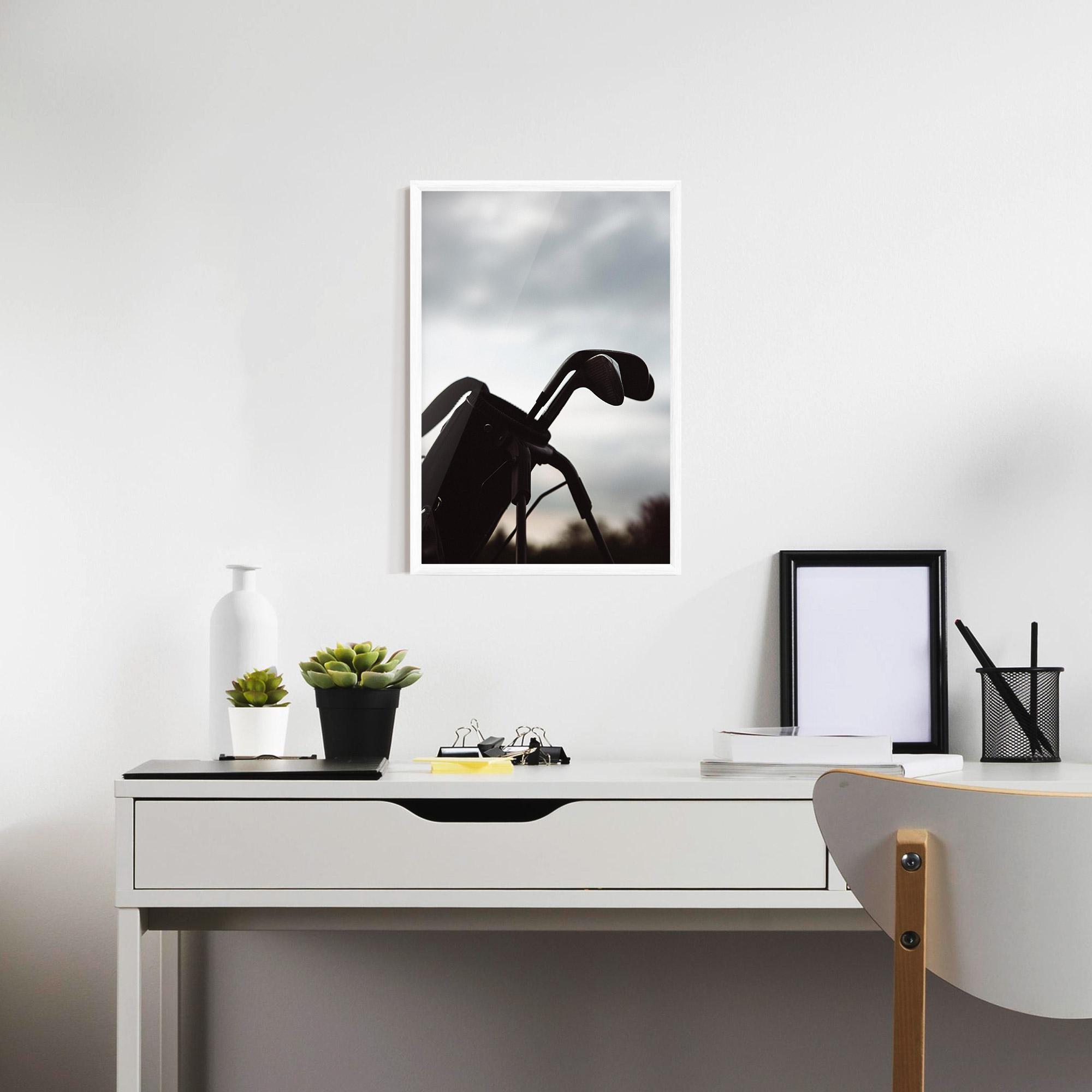 Poster Înrămat Golf Set Shilouette mockup 7