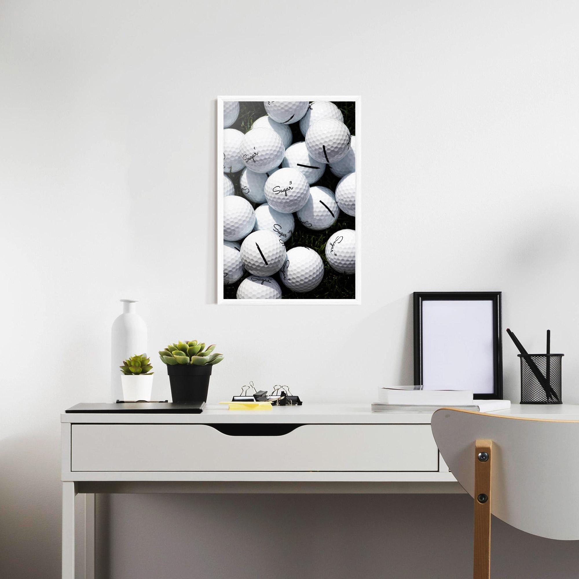 Poster Înrămat White Sugar Golf Balls mockup 7