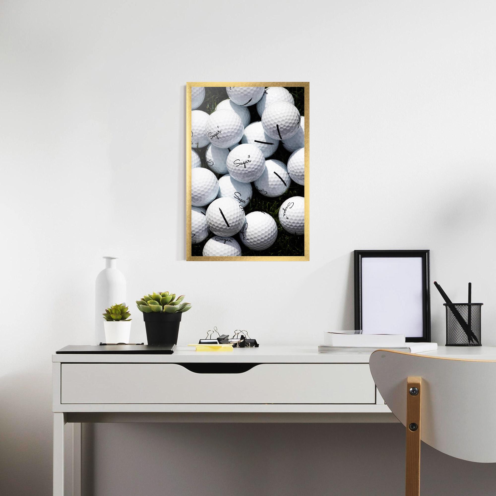 Poster Înrămat White Sugar Golf Balls mockup 7