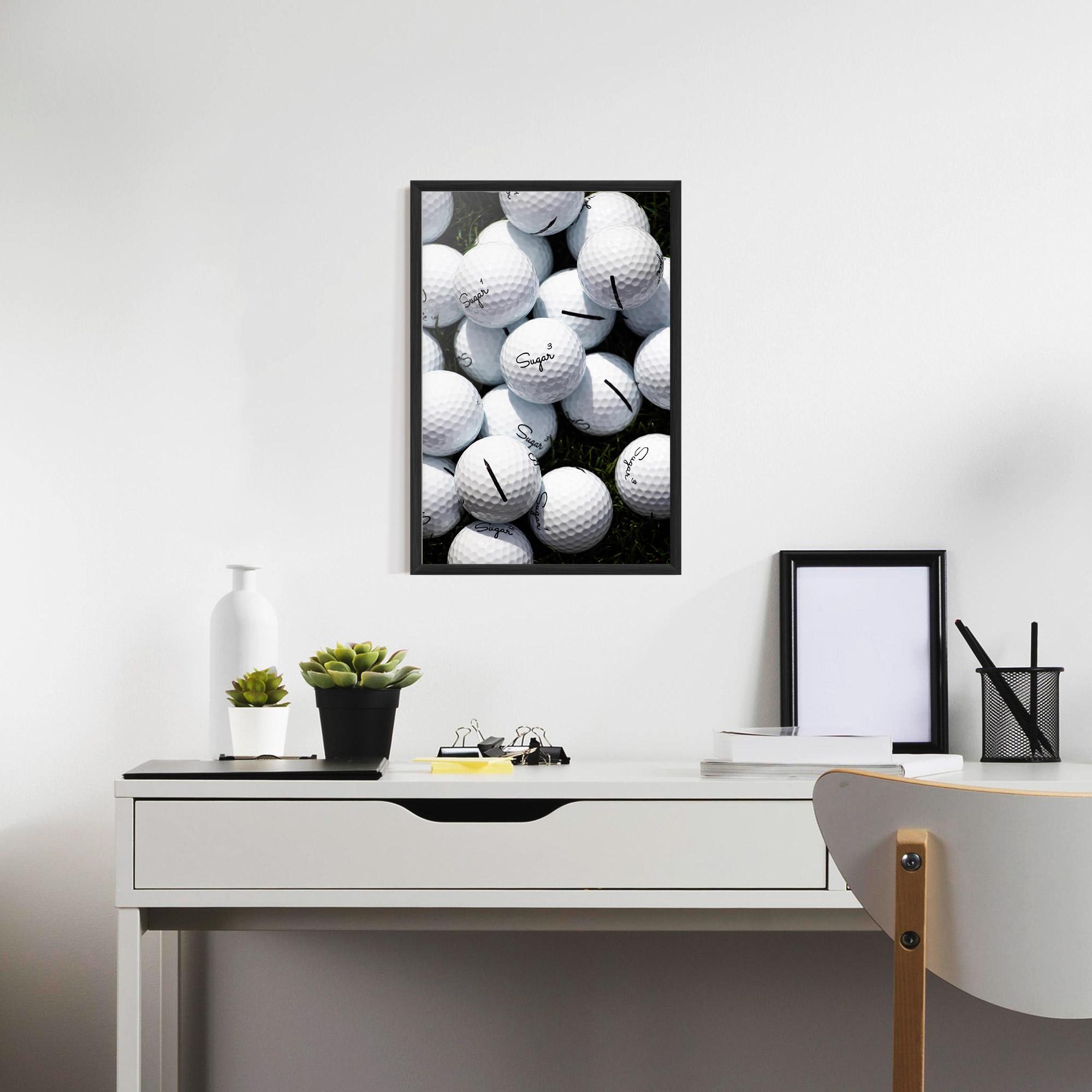 Poster Înrămat White Sugar Golf Balls mockup 7