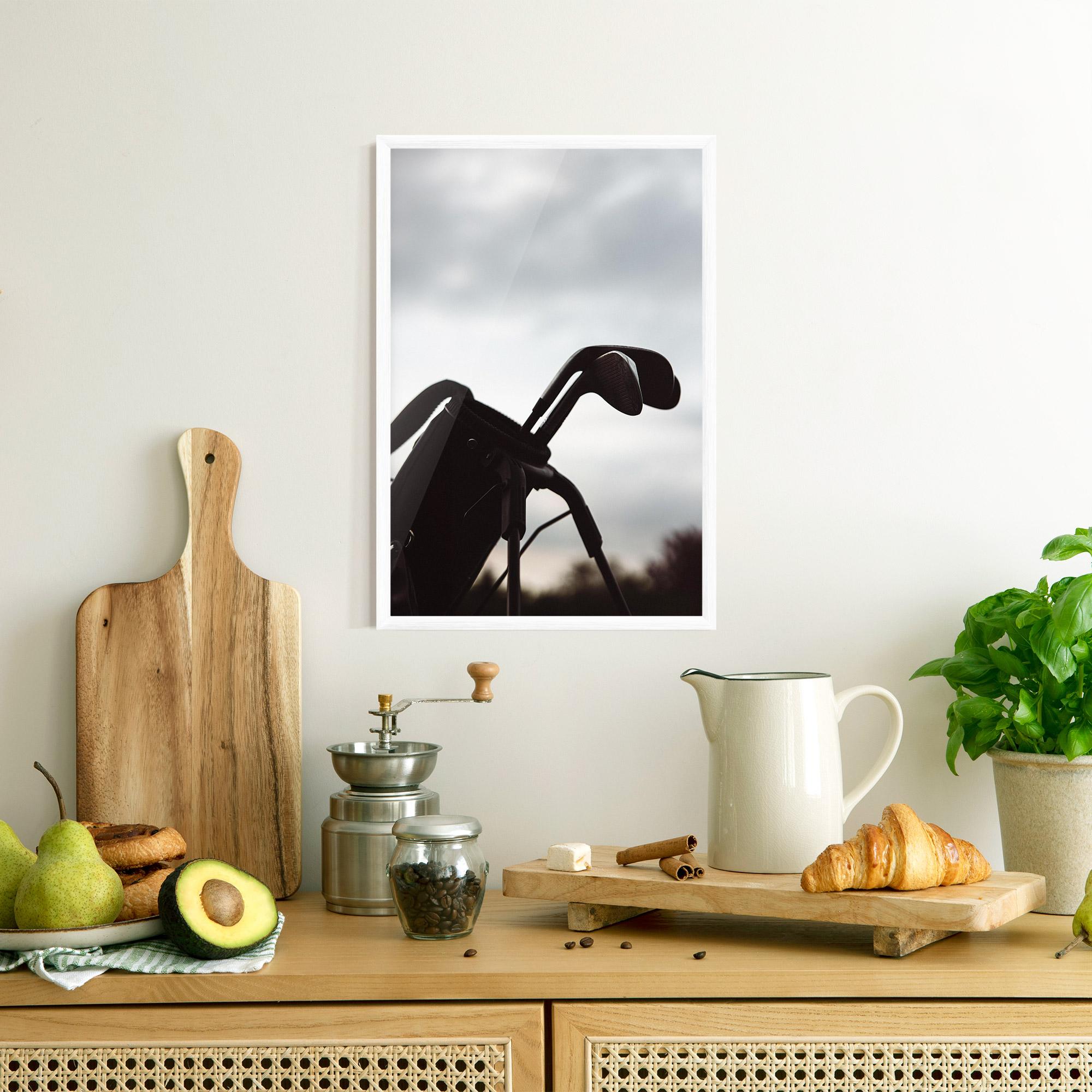 Poster Înrămat Golf Set Shilouette mockup 8