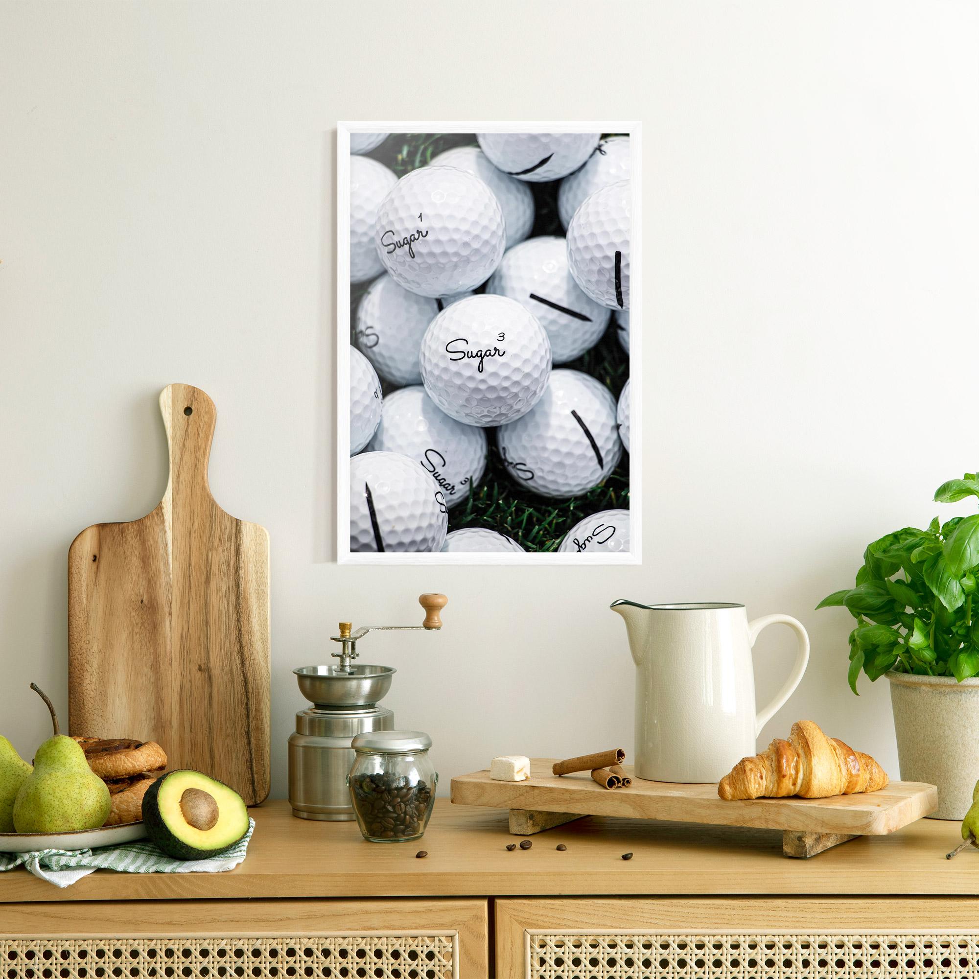 Poster Înrămat Sugar Golf Balls mockup 8