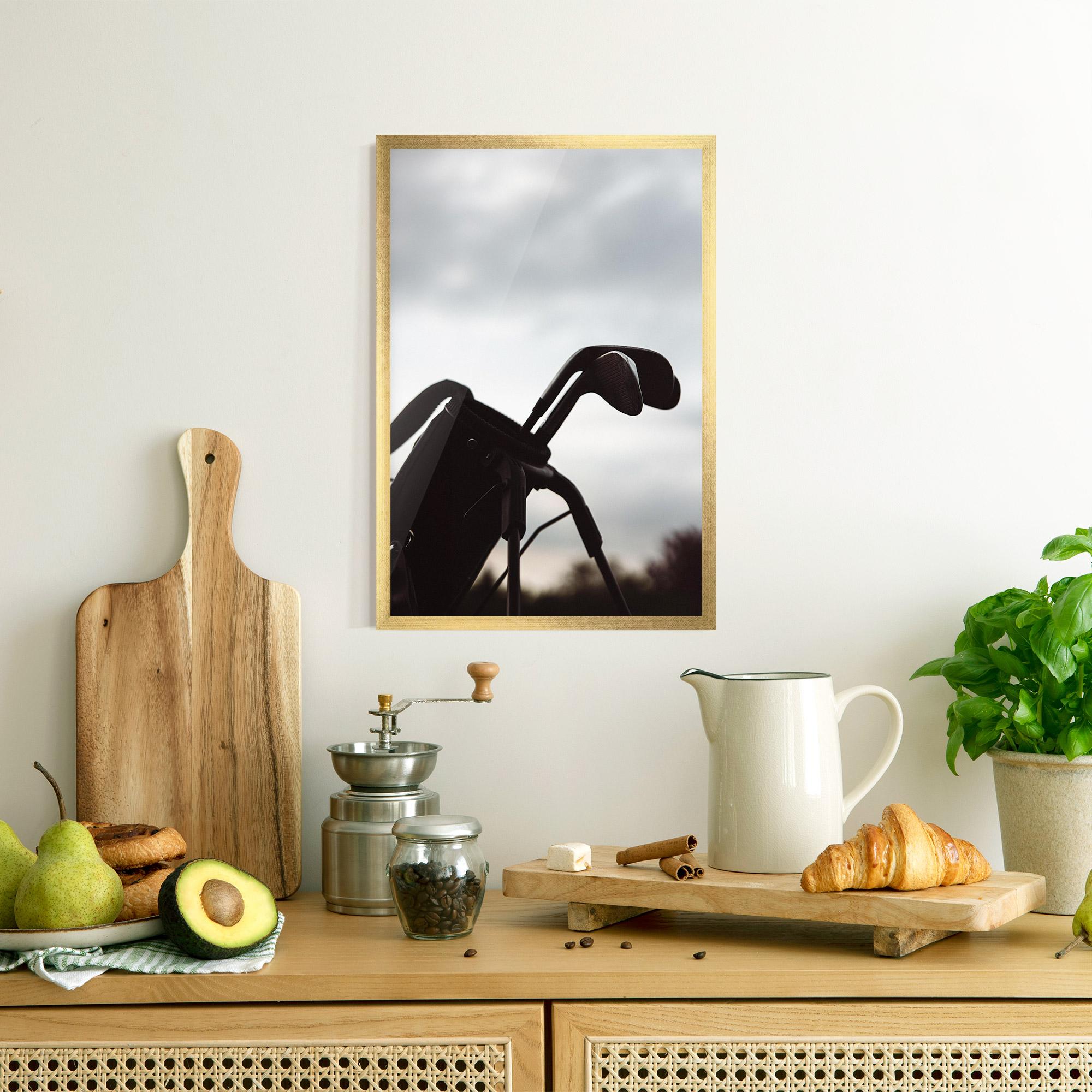 Poster Înrămat Golf Set Shilouette mockup 8