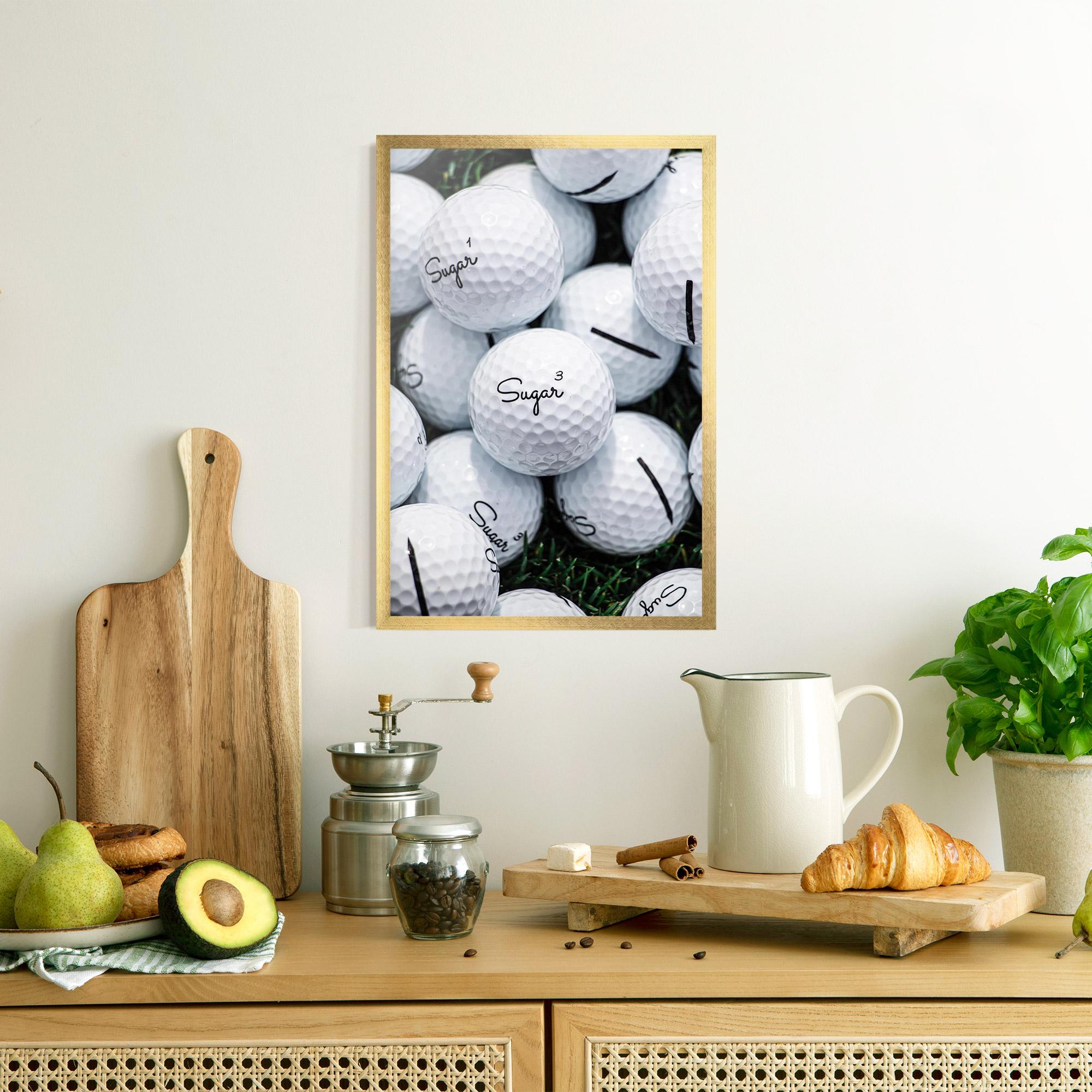 Poster Înrămat Sugar Golf Balls mockup 8