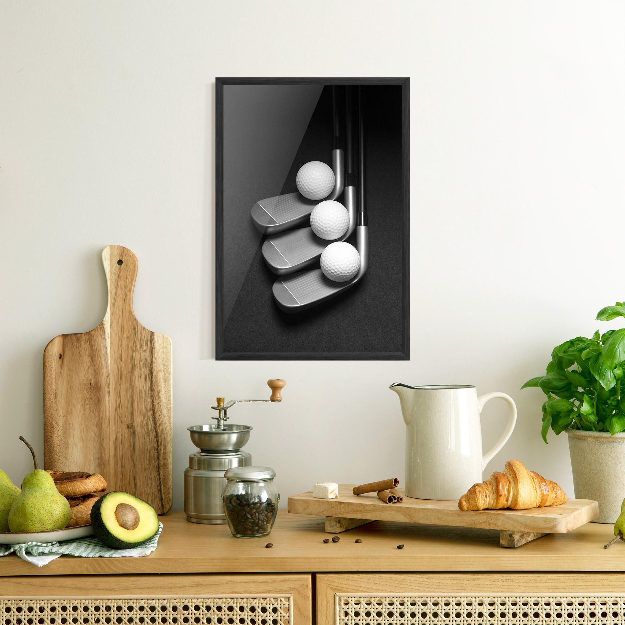 Poster Înrămat 3 Golf Balls mockup 8