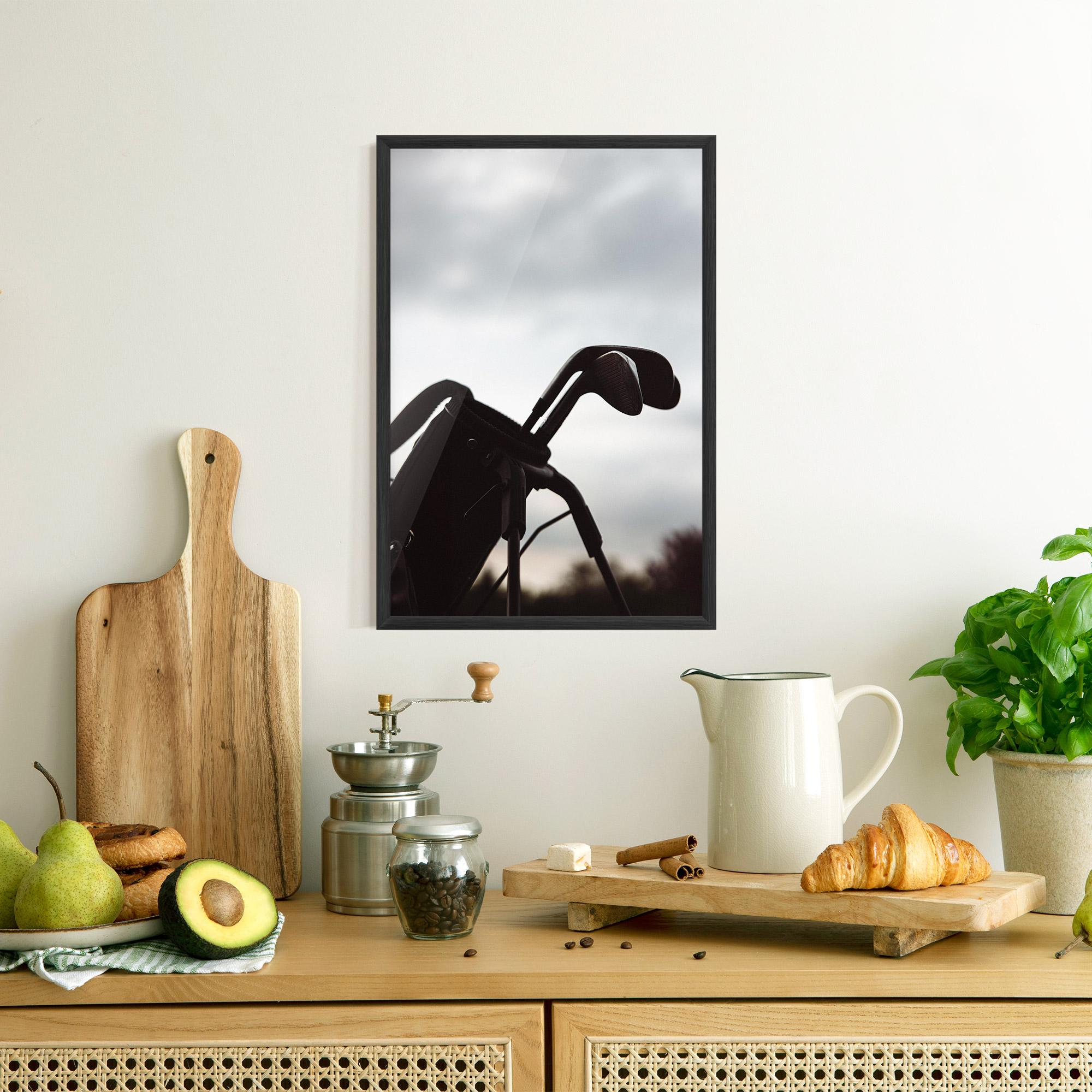 Poster Înrămat Golf Set Shilouette mockup 8