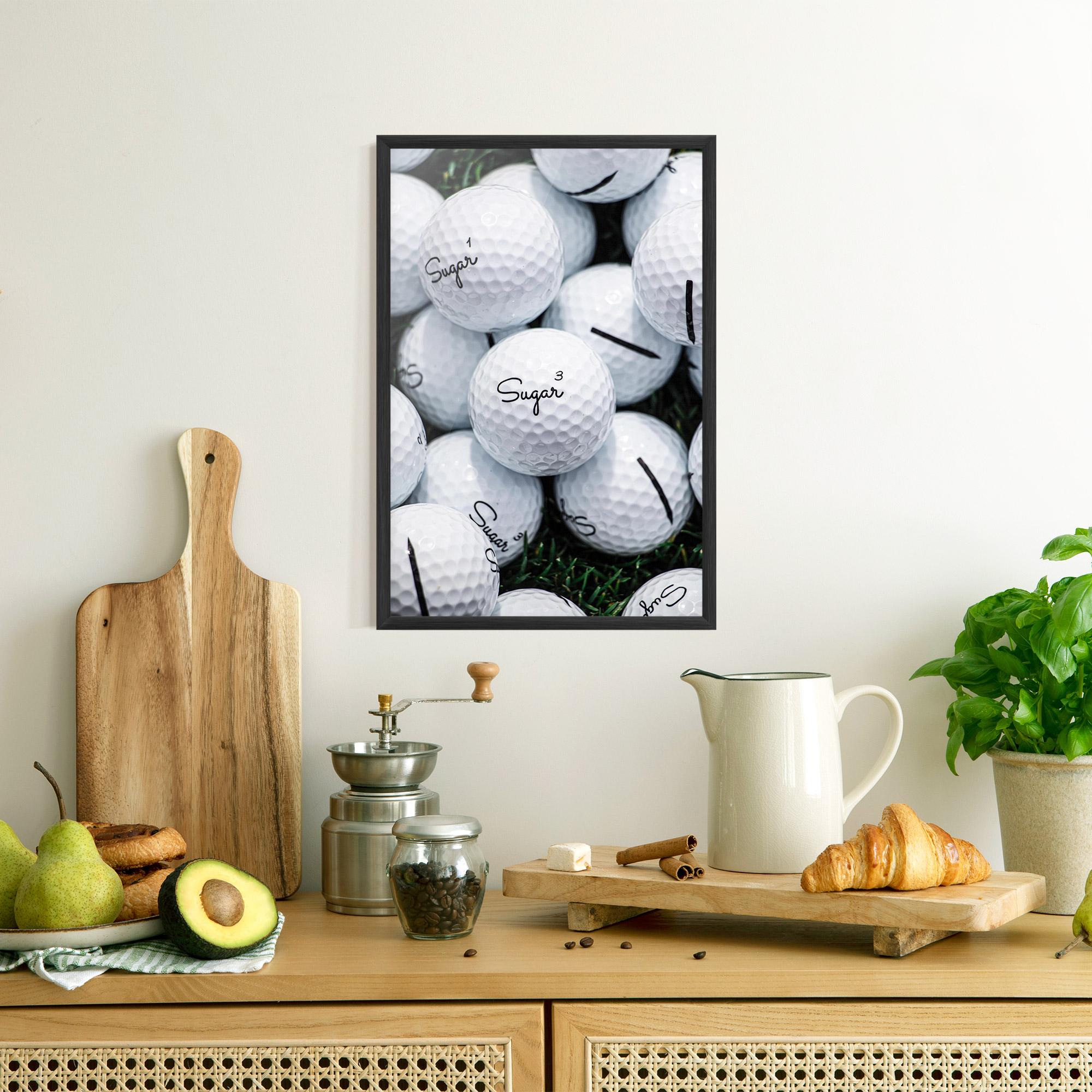 Poster Înrămat Sugar Golf Balls mockup 8