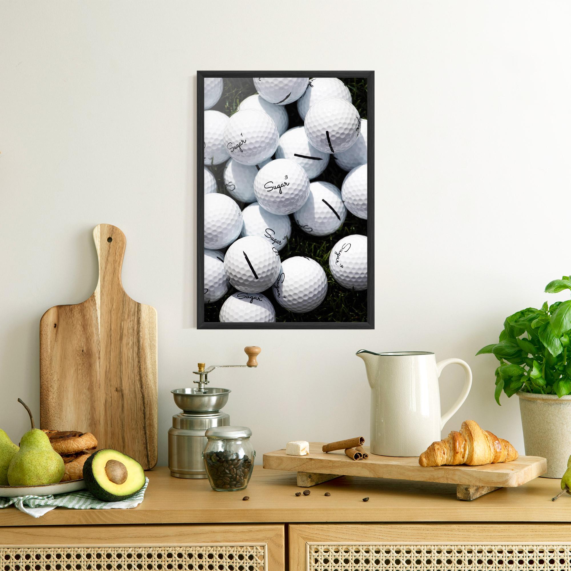 Poster Înrămat White Sugar Golf Balls mockup 8