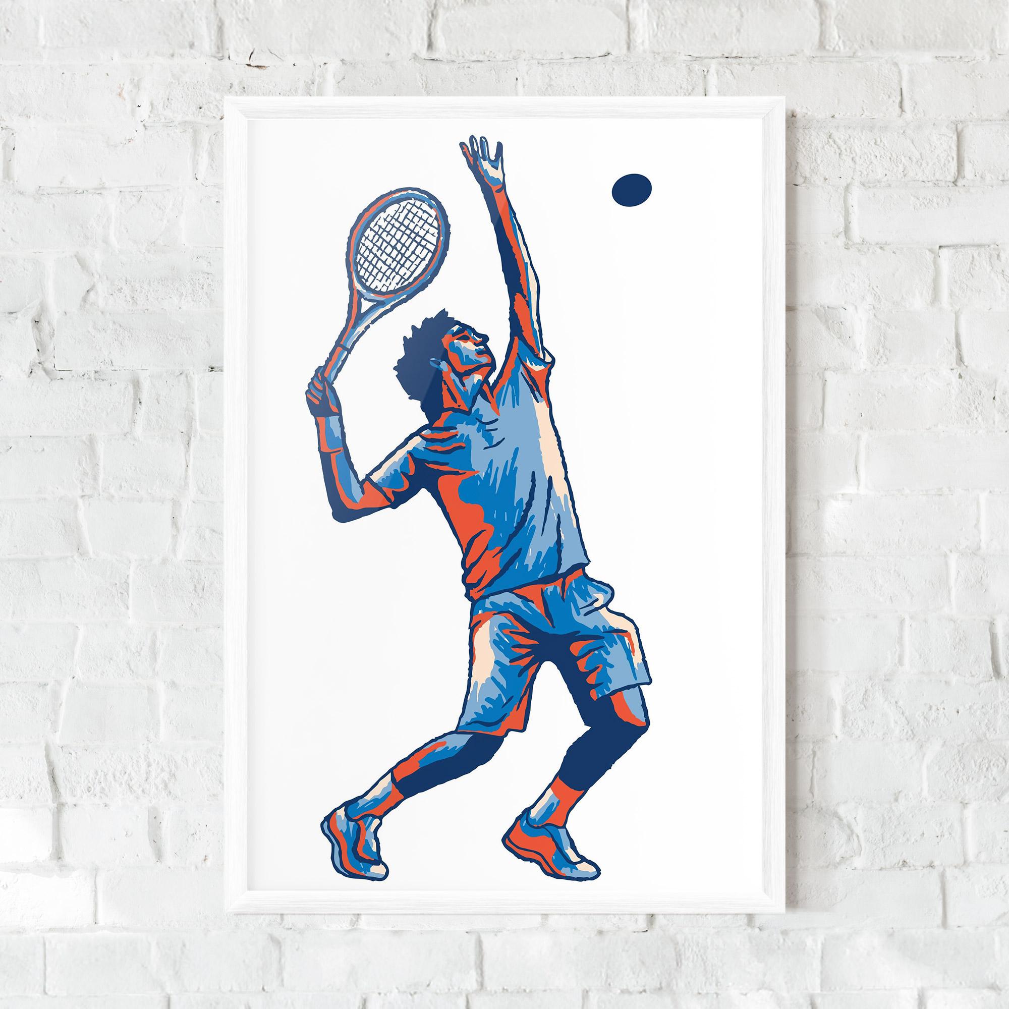 Poster Înrămat Blue Red Tennis mockup 0