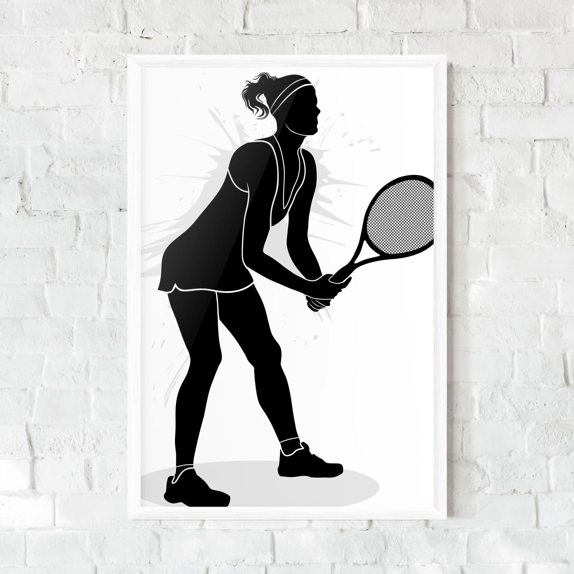 Poster Înrămat Female Tennis Player mockup 0