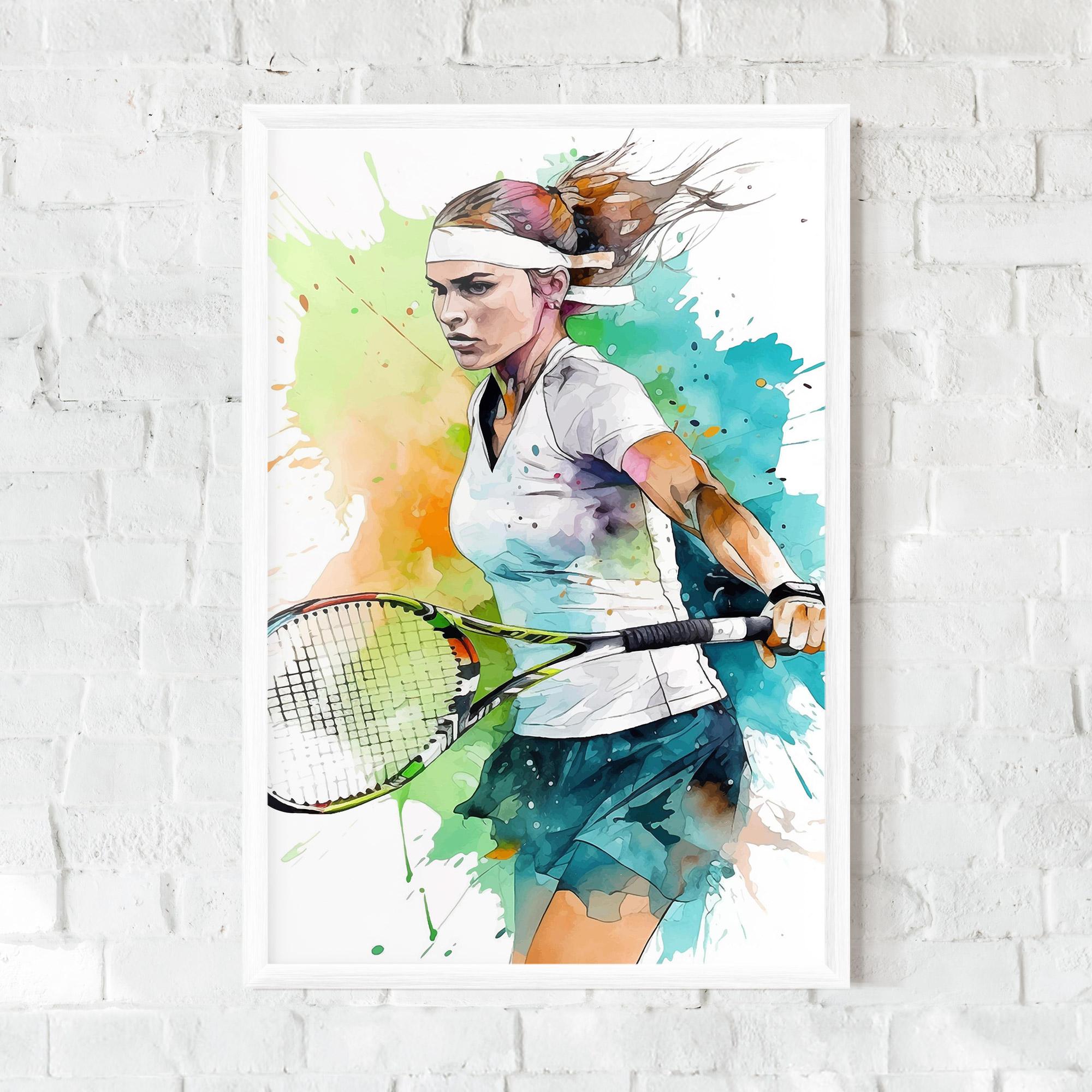 Poster Înrămat Green Blue Tennis mockup 0