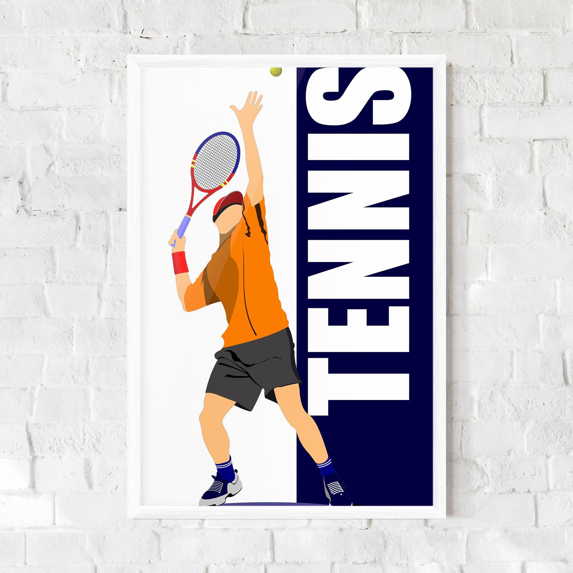 Poster Înrămat Orange Tennis Player mockup 0